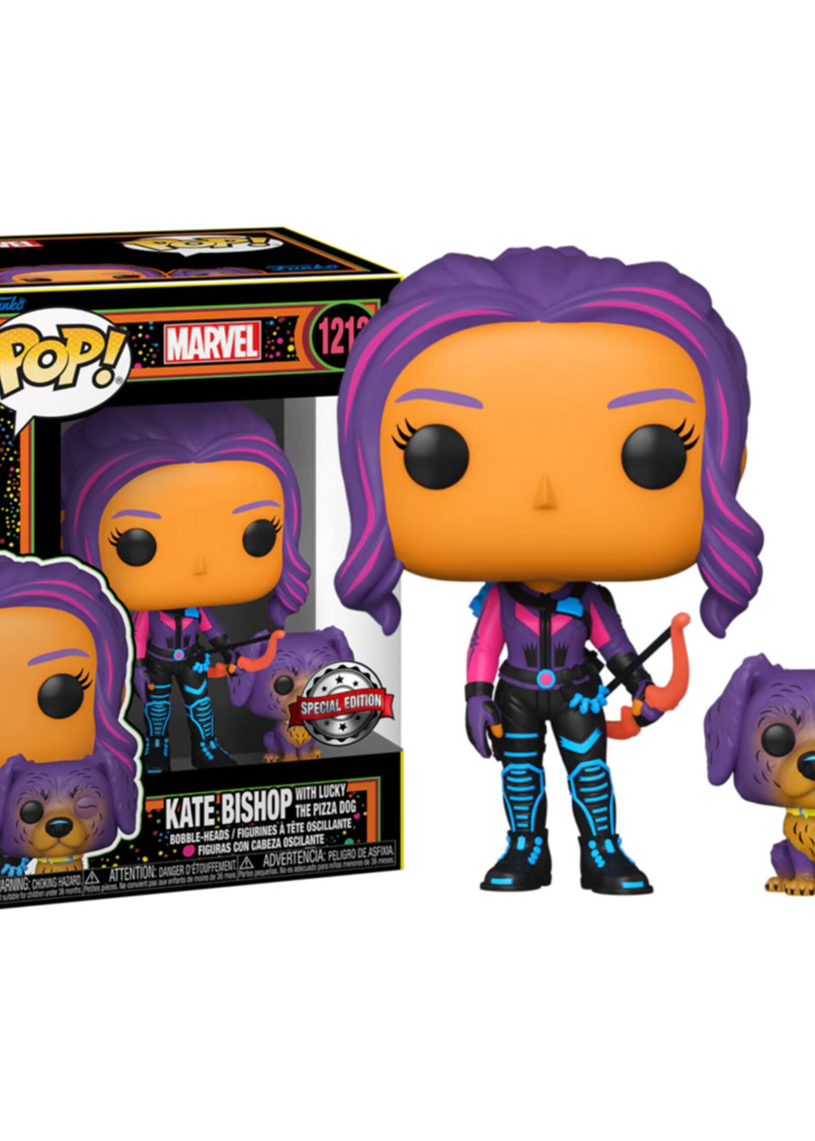 Marvel Funko Pop N° 1212 Kare Bishop With Lucky The Pizza Dog
