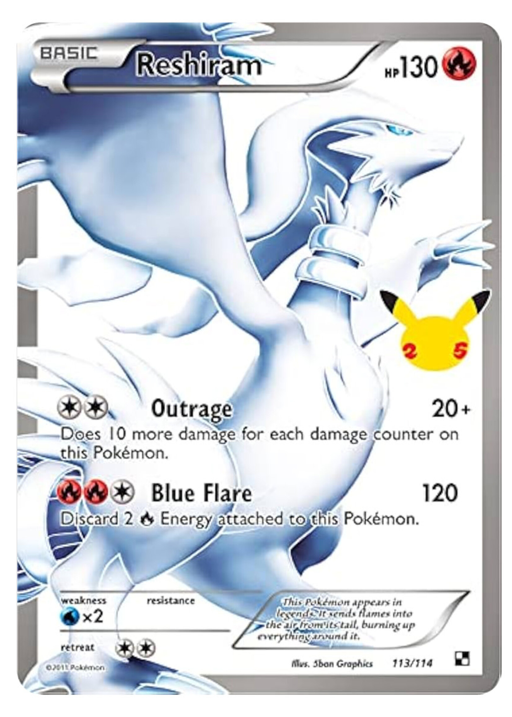 Reshiram 113 (CEL):  excellent+