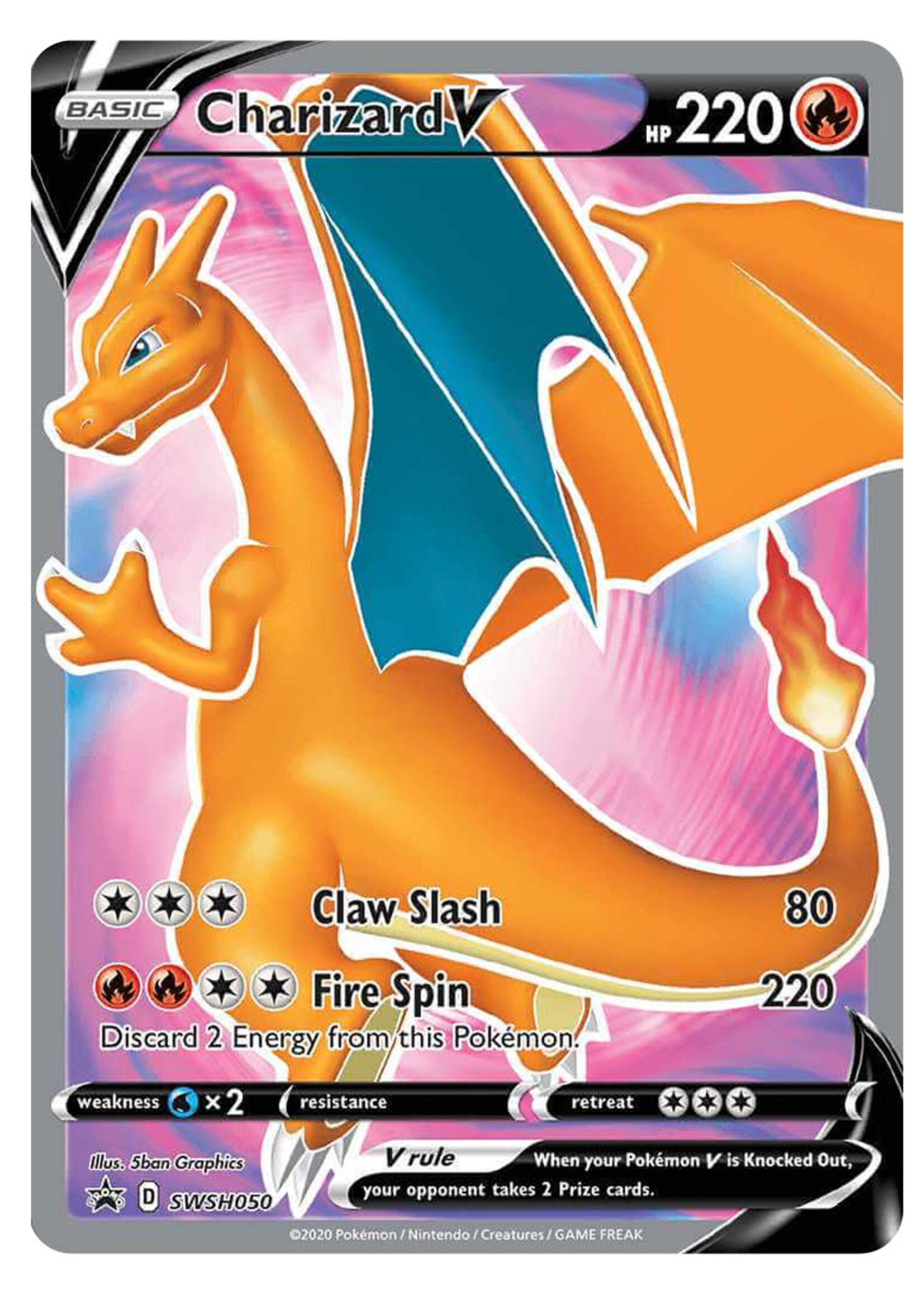 Charizard V 50 (SWSH): near mint