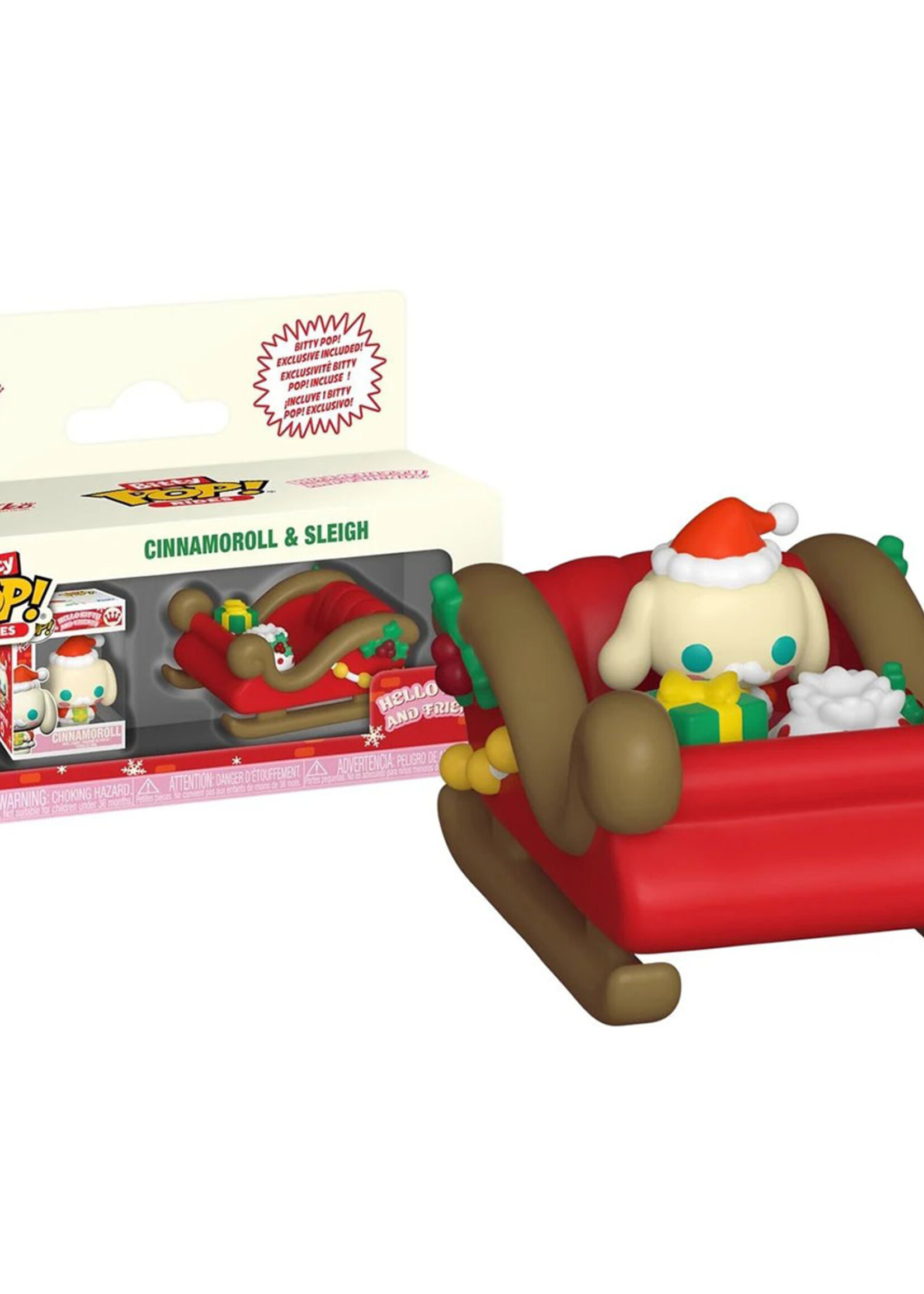 Hello Kitty Holiday Bitty Pop Ride Sleigh With Cinnamoroll