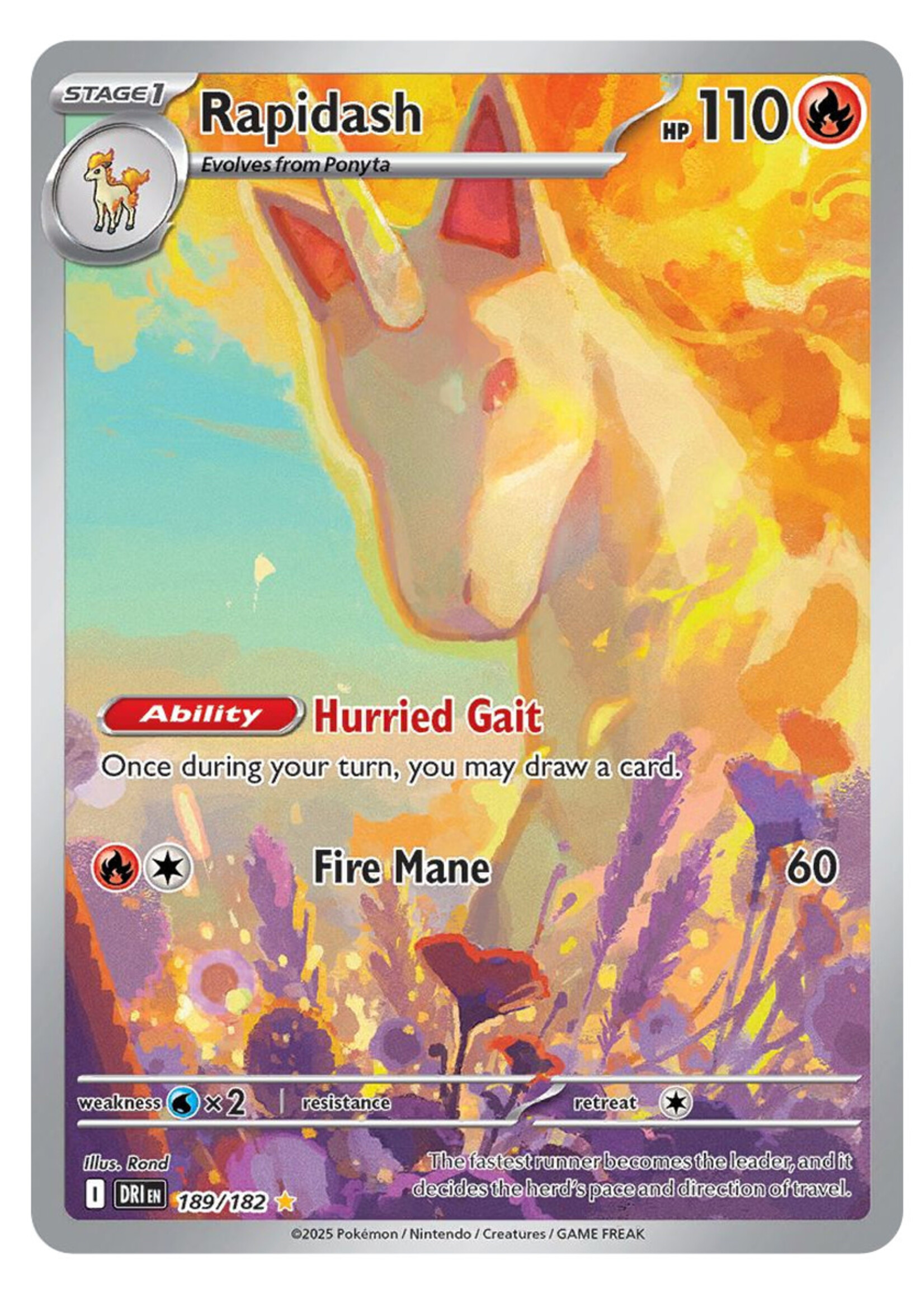 Rapidash 189 (DRI): near mint