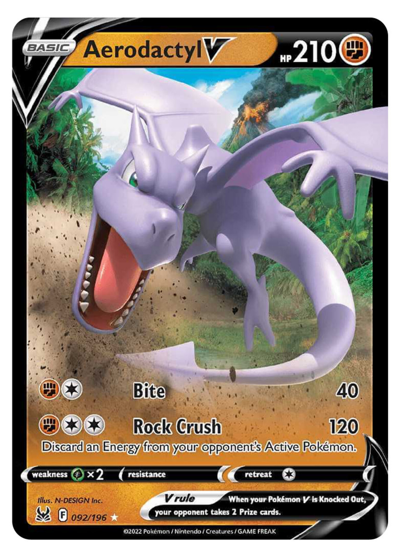 Aerodactyl V 92 (LOR): excellent