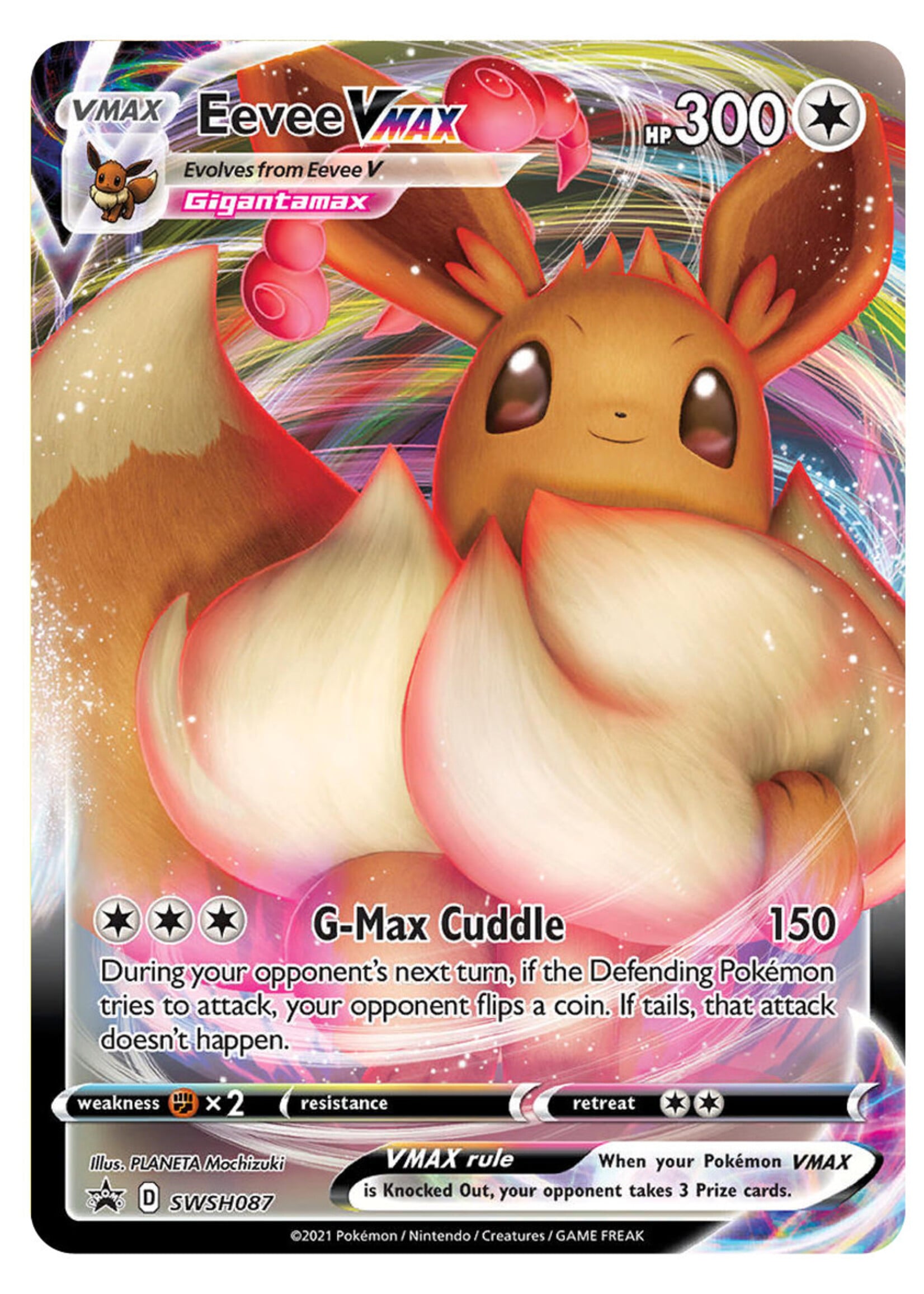 Eevee Vmax 87 (SWSH): light played