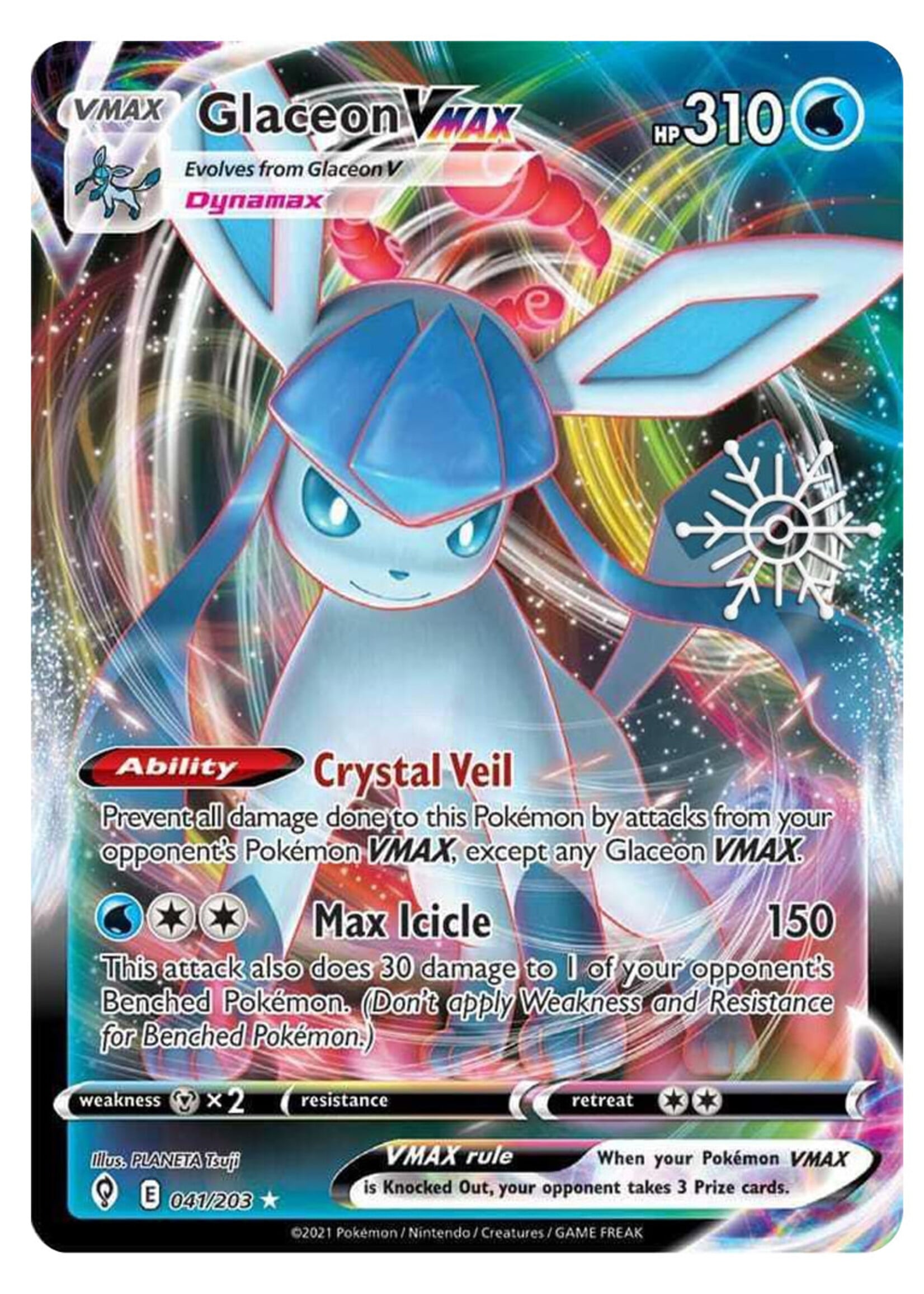 Glaceon Vmax 41 (EVS) Stamped: played
