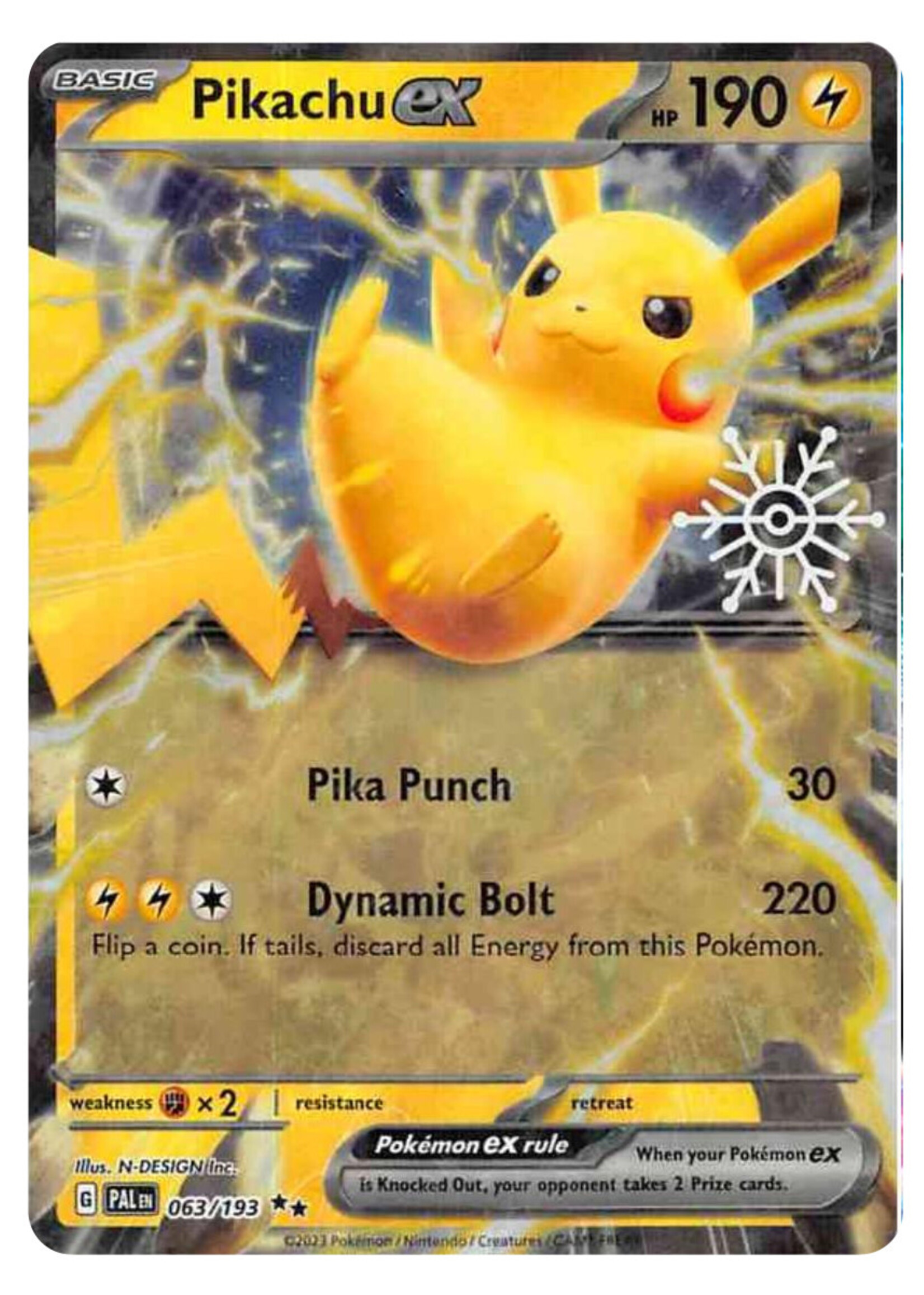 Pikachu Ex 63 (PAL) Stamped: excellent