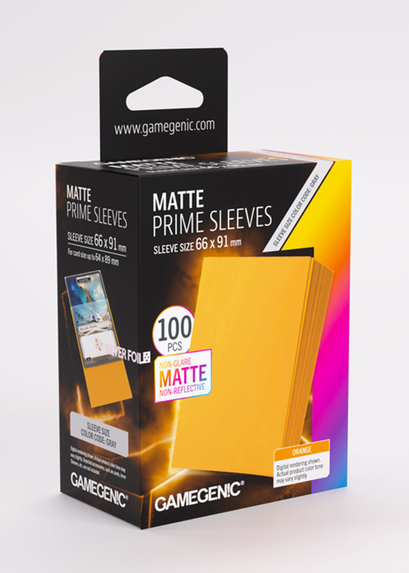 GameGenic Sleeves Prime Pack Matte 66x91mm (100) Orange