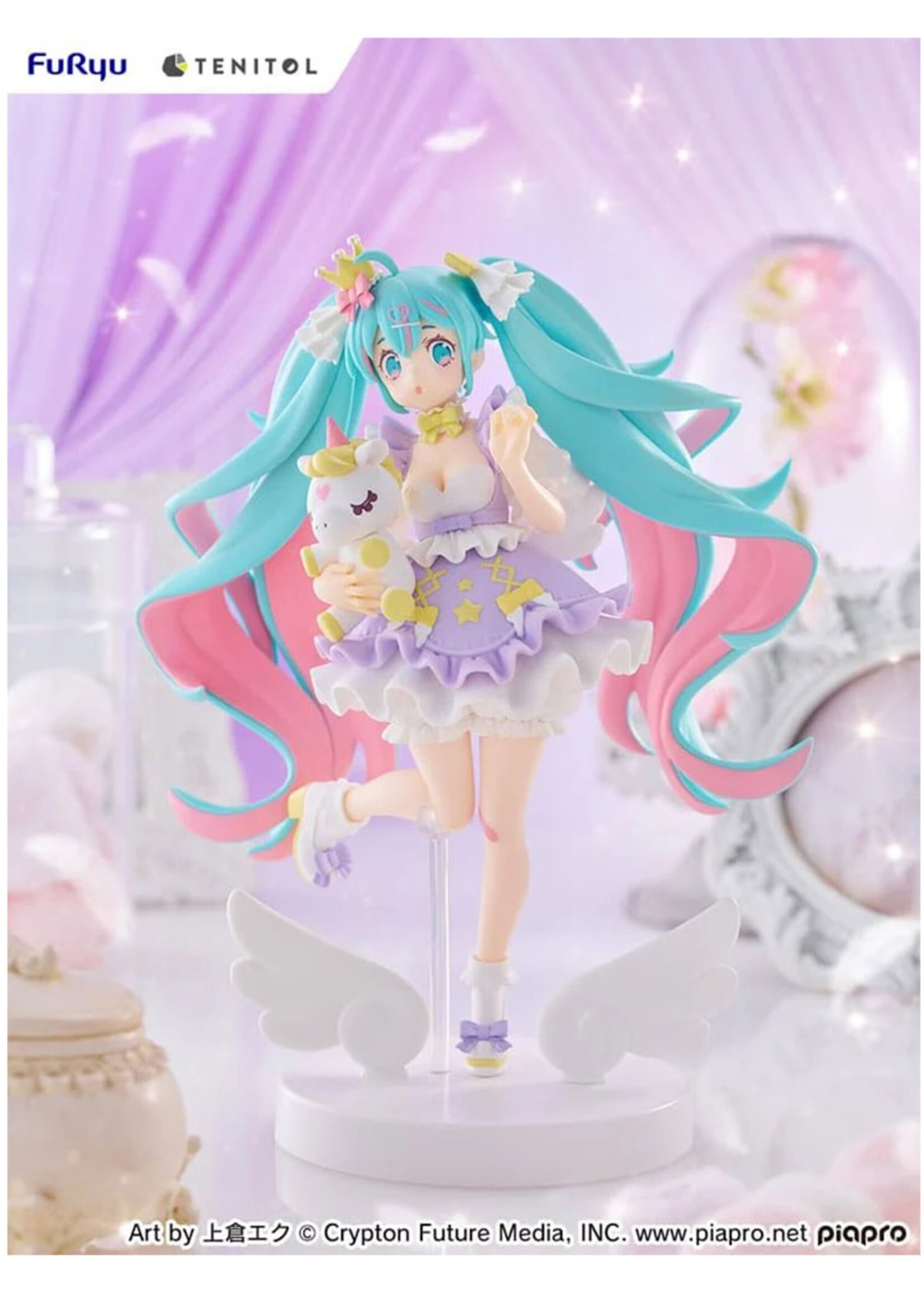 Hatsune Miku Yumekawa Lavender Statue Tenitol 21cm
