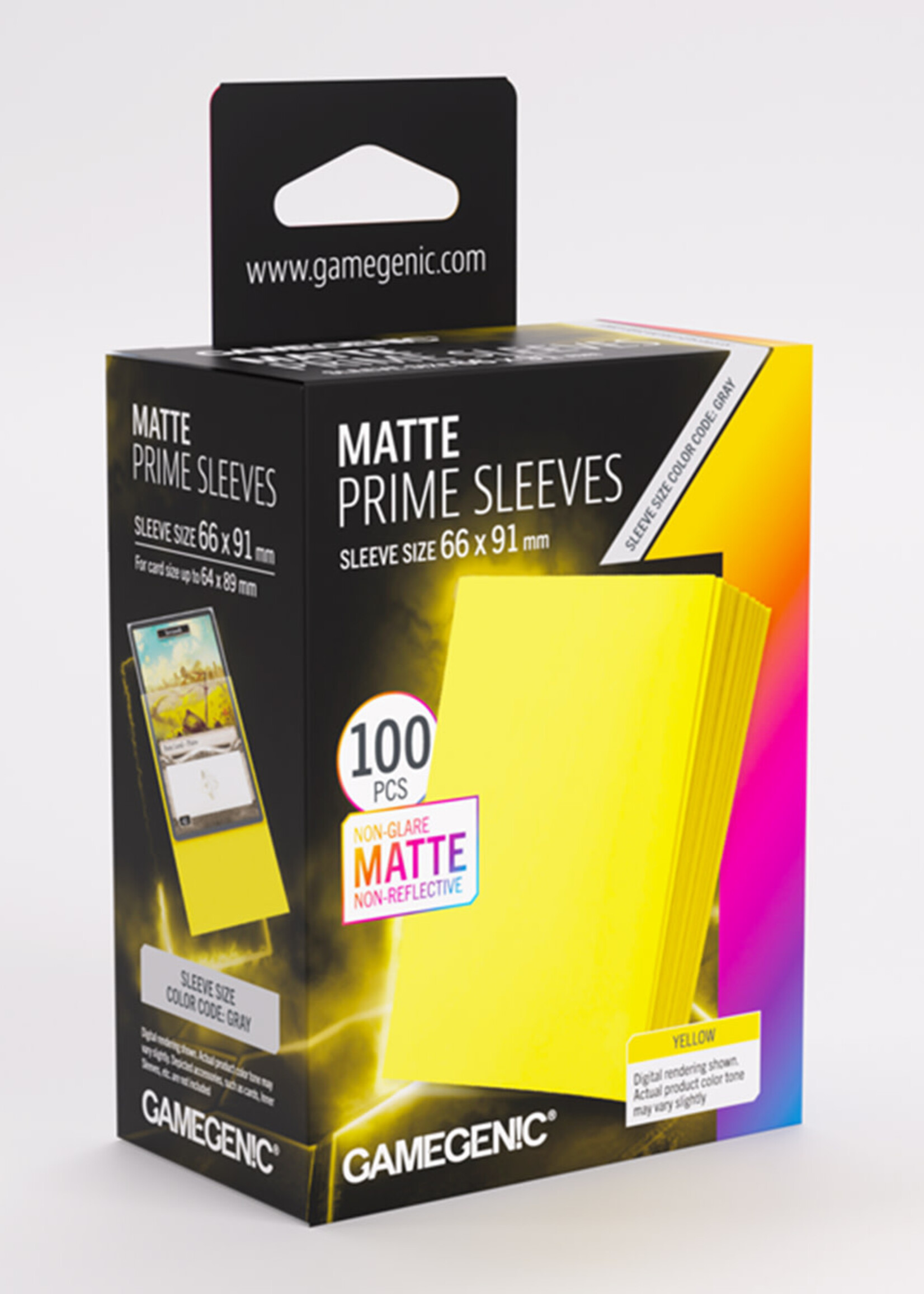 GameGenic Sleeves Prime Pack 66x91mm (100) Yellow
