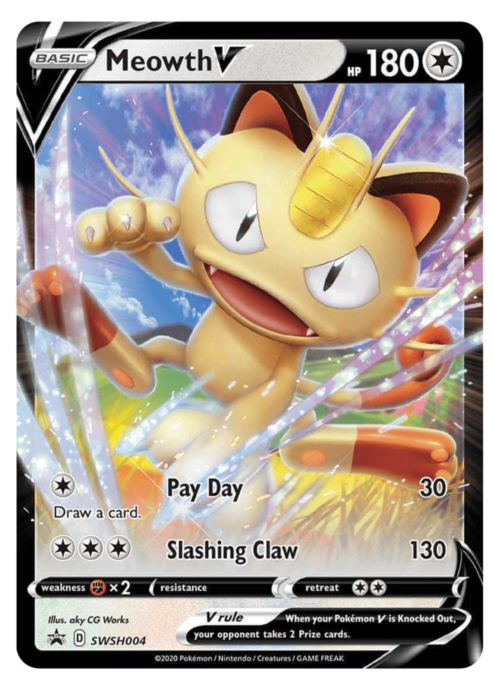 Meowth V 4 (SWSH): near mint