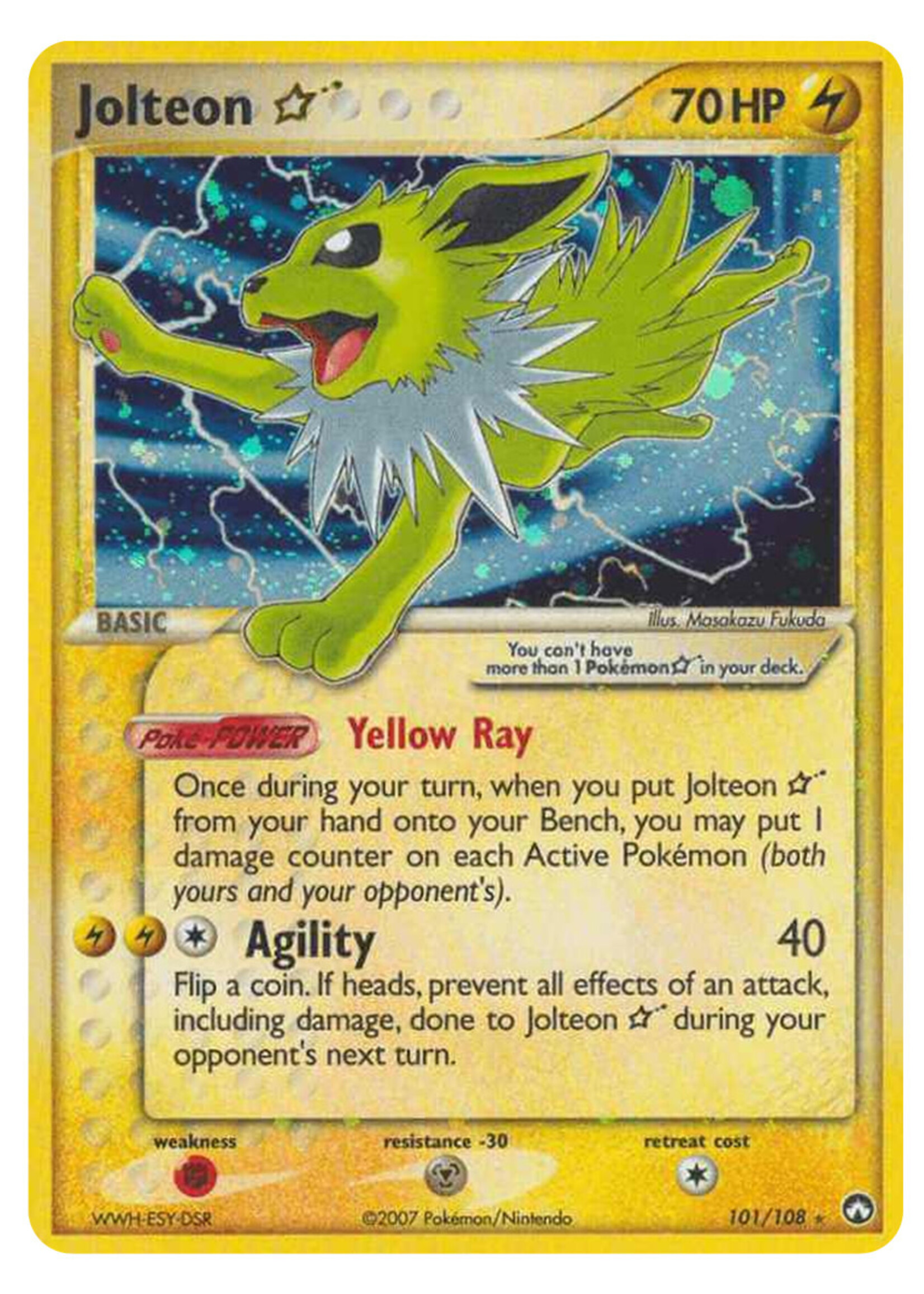 Jolteon Gold Star 101 (PK): light played