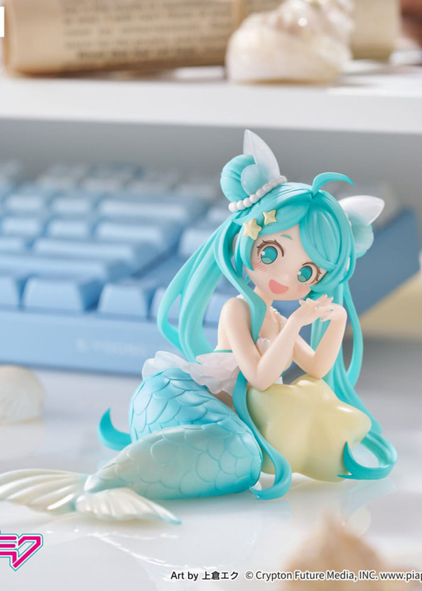 Desktop Fairy PVC Statue Hatsune Miku Mermaid princess Ver 9cm