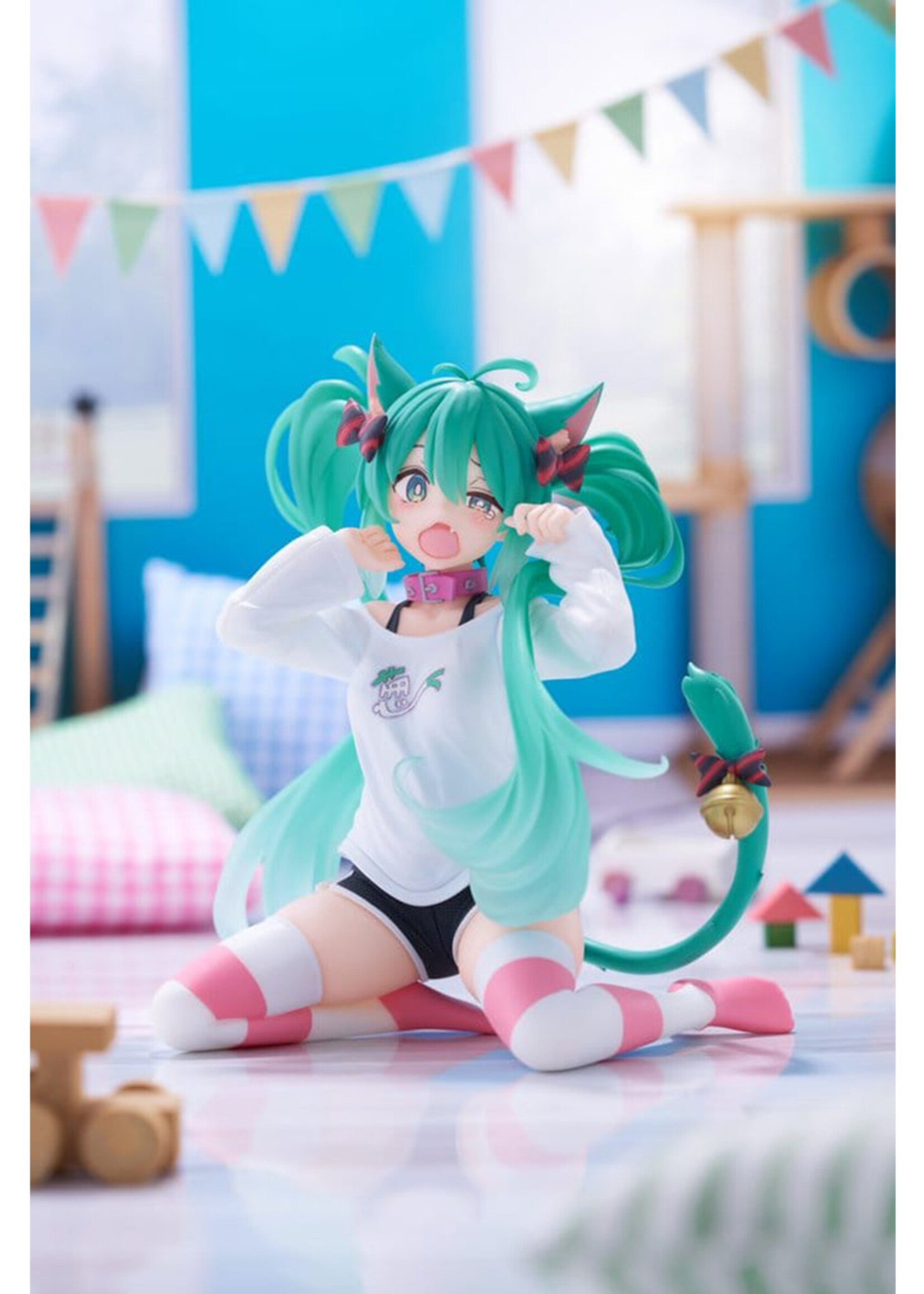Pvc Statue Desktop Cute Figure Hatsune Miku Cat Ear T-Shirt Ver 13cm