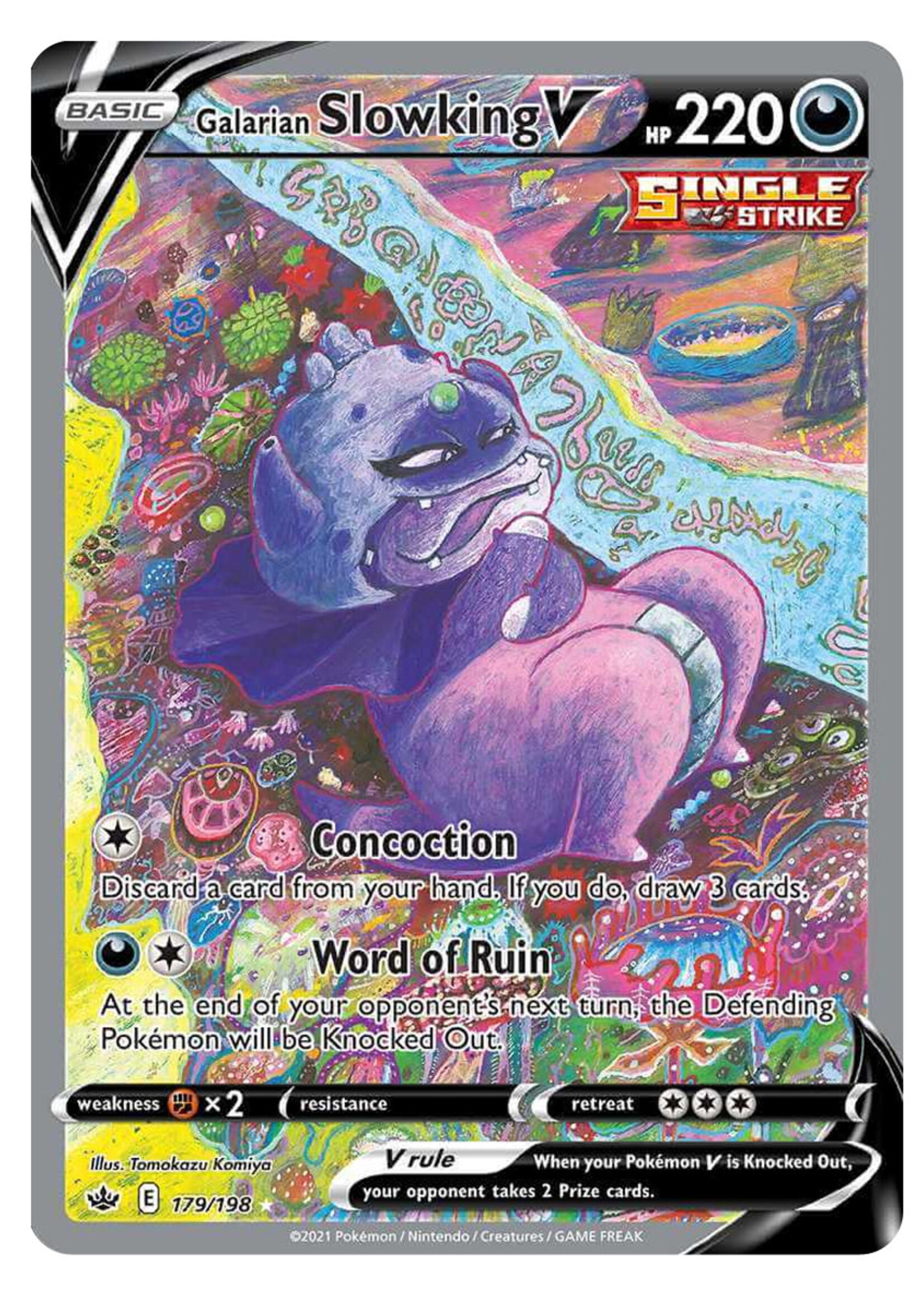 Galarian Slowking V 179 (CRE): near mint