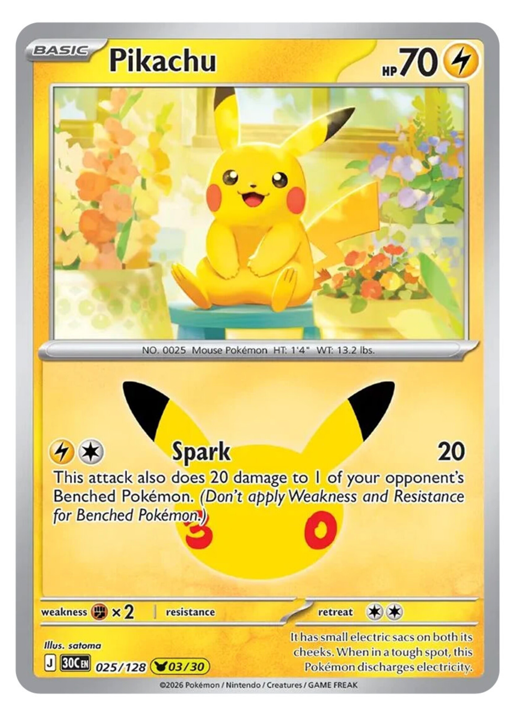 Pikachu 25 (30C): near mint