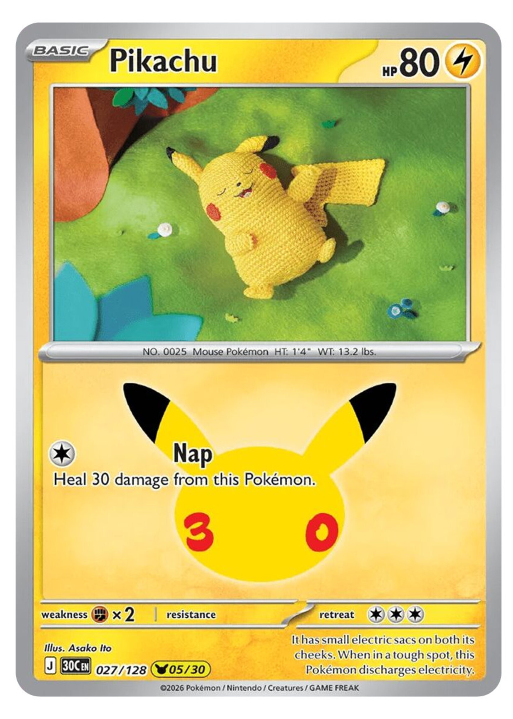 Pikachu 27 (30C): near mint