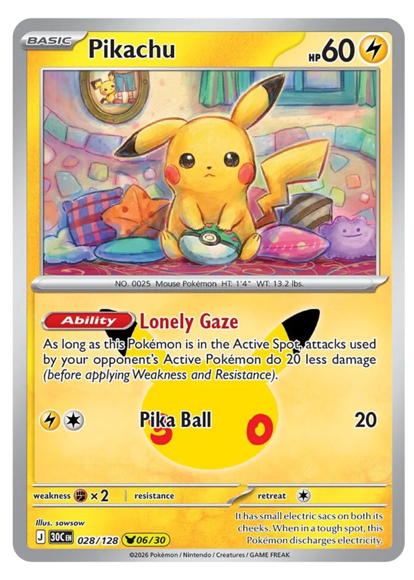 Pikachu 28 (30C): near mint