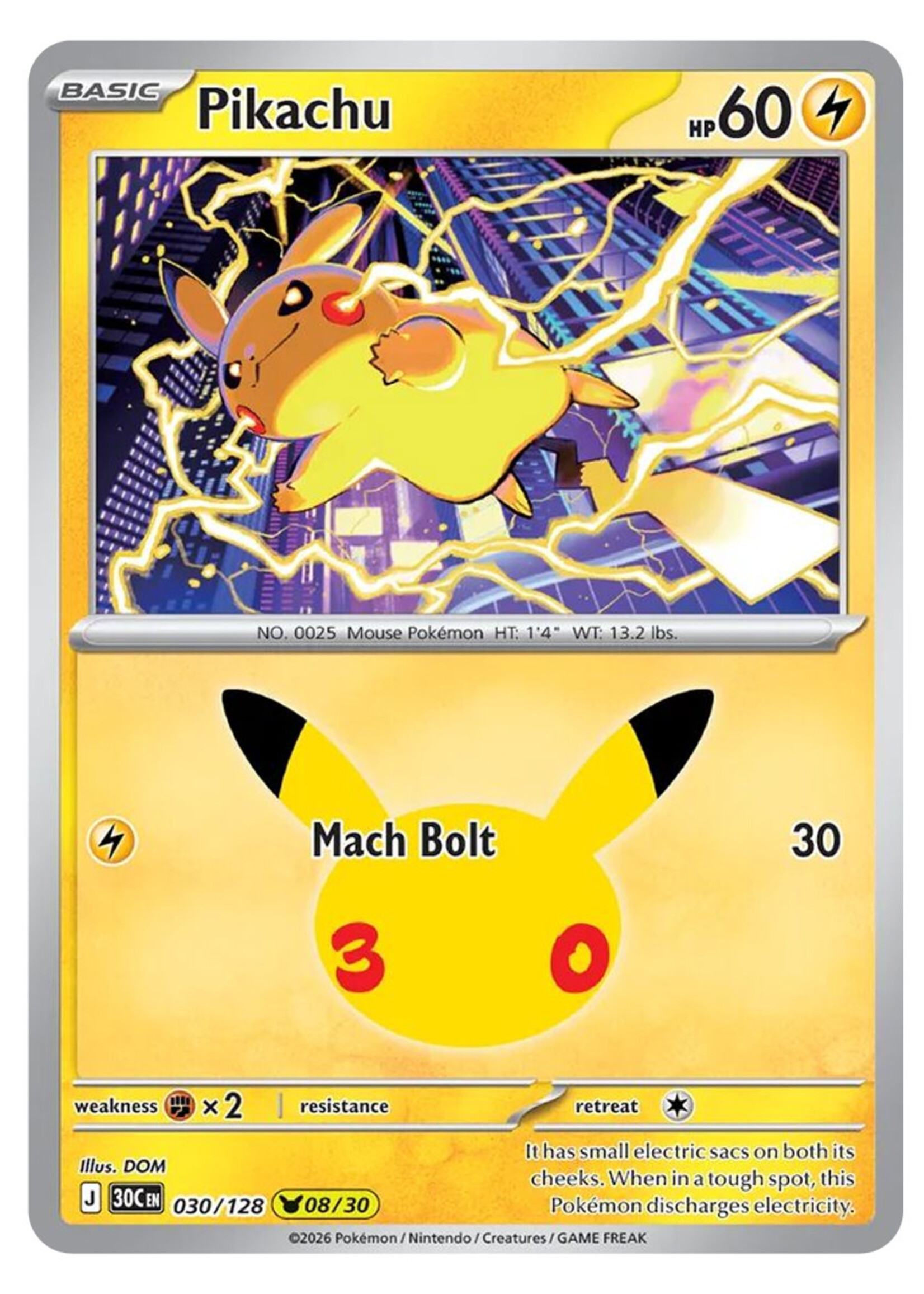 Pikachu 30 (30C): near mint