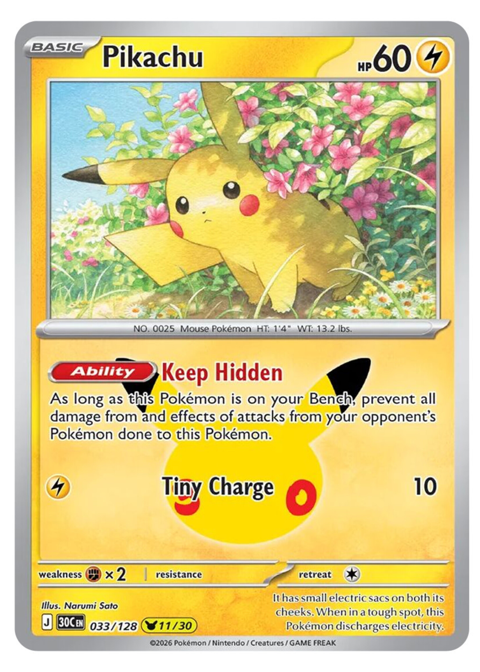 Pikachu 33 (30C): near mint