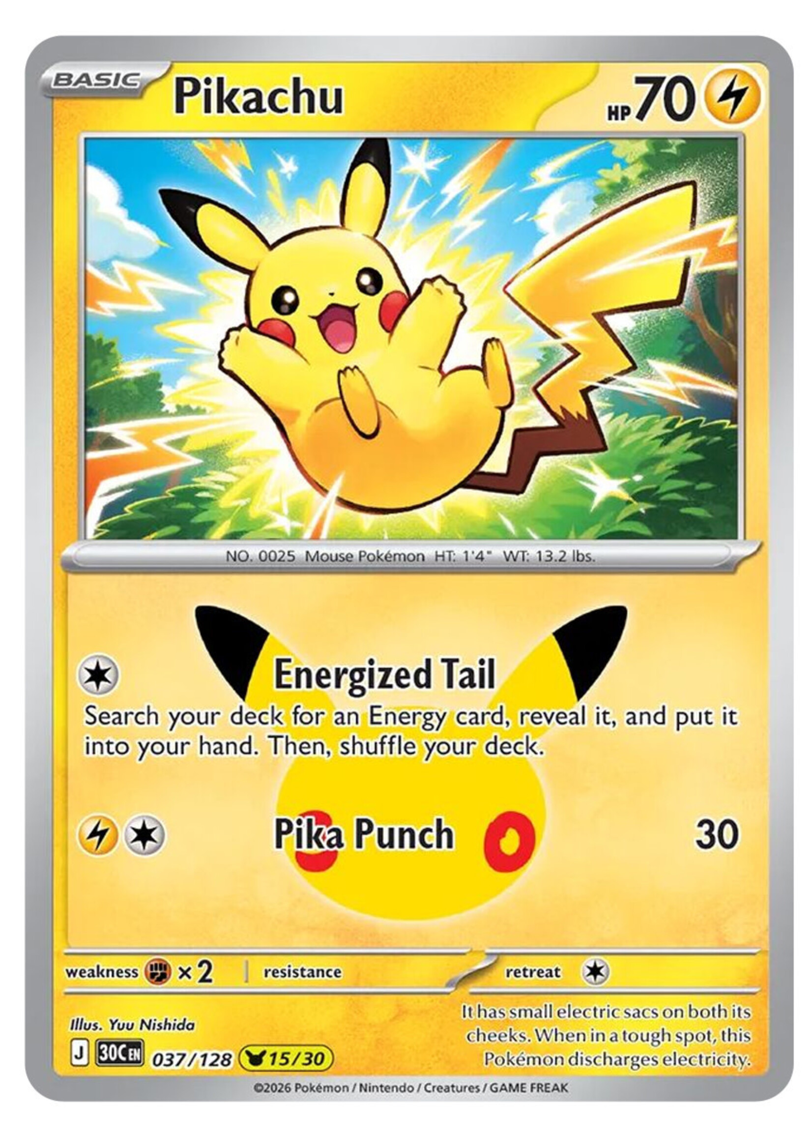 Pikachu 37 (30C): near mint
