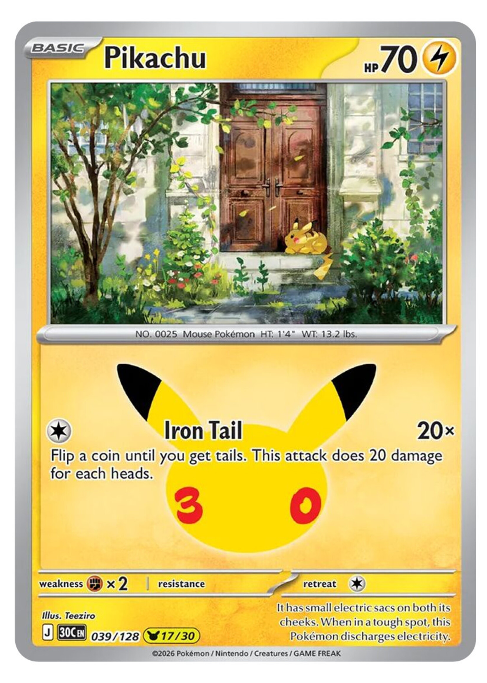 Pikachu 39 (30C): near mint