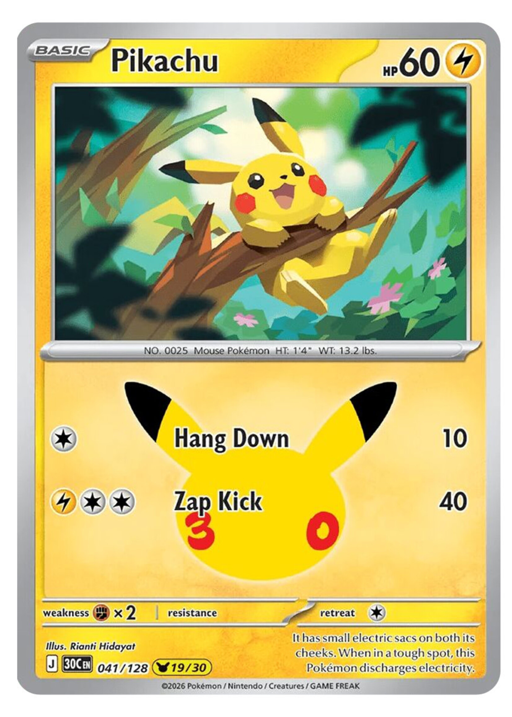 Pikachu 41 (30C): near mint
