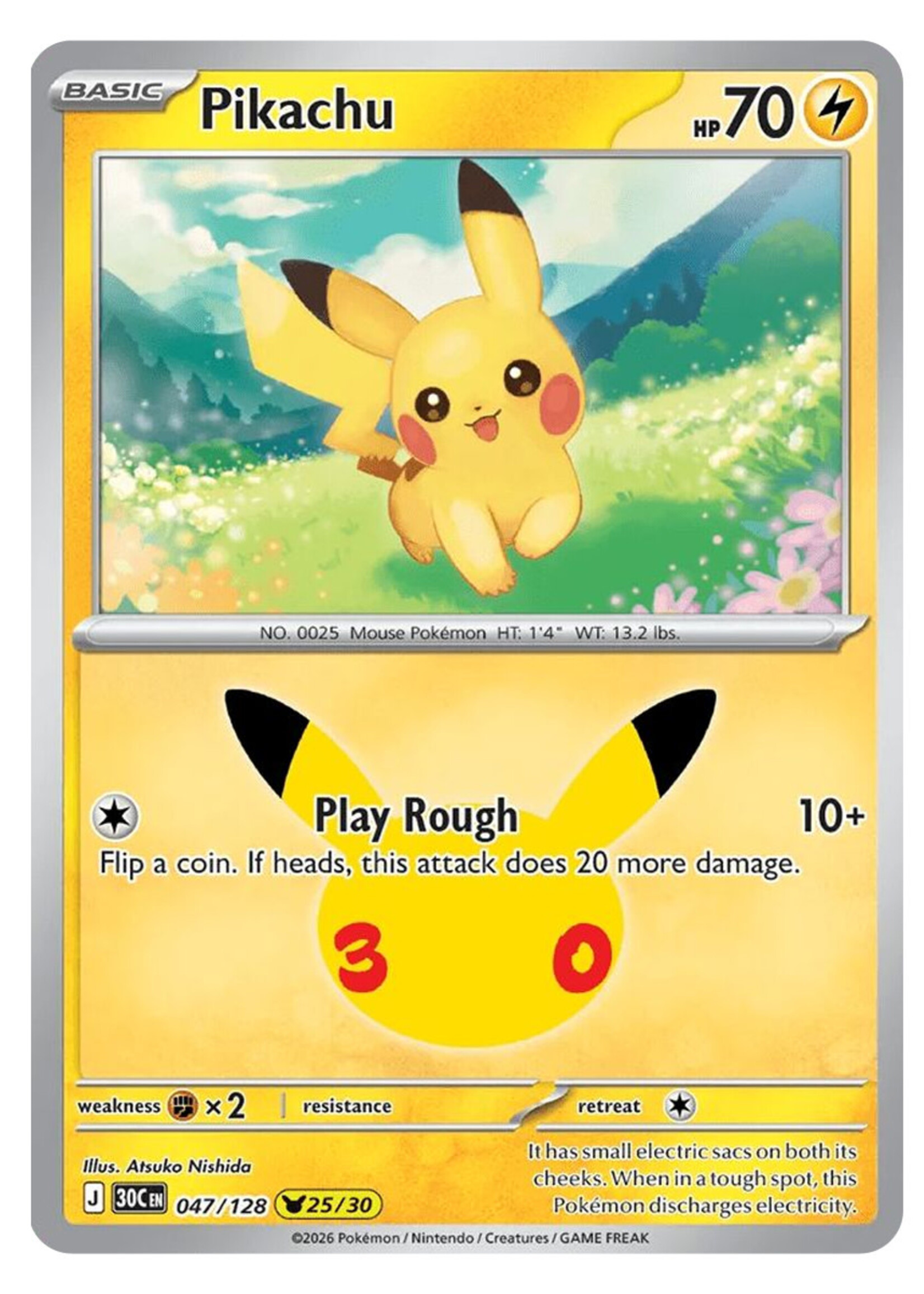 Pikachu 47 (30C): near mint
