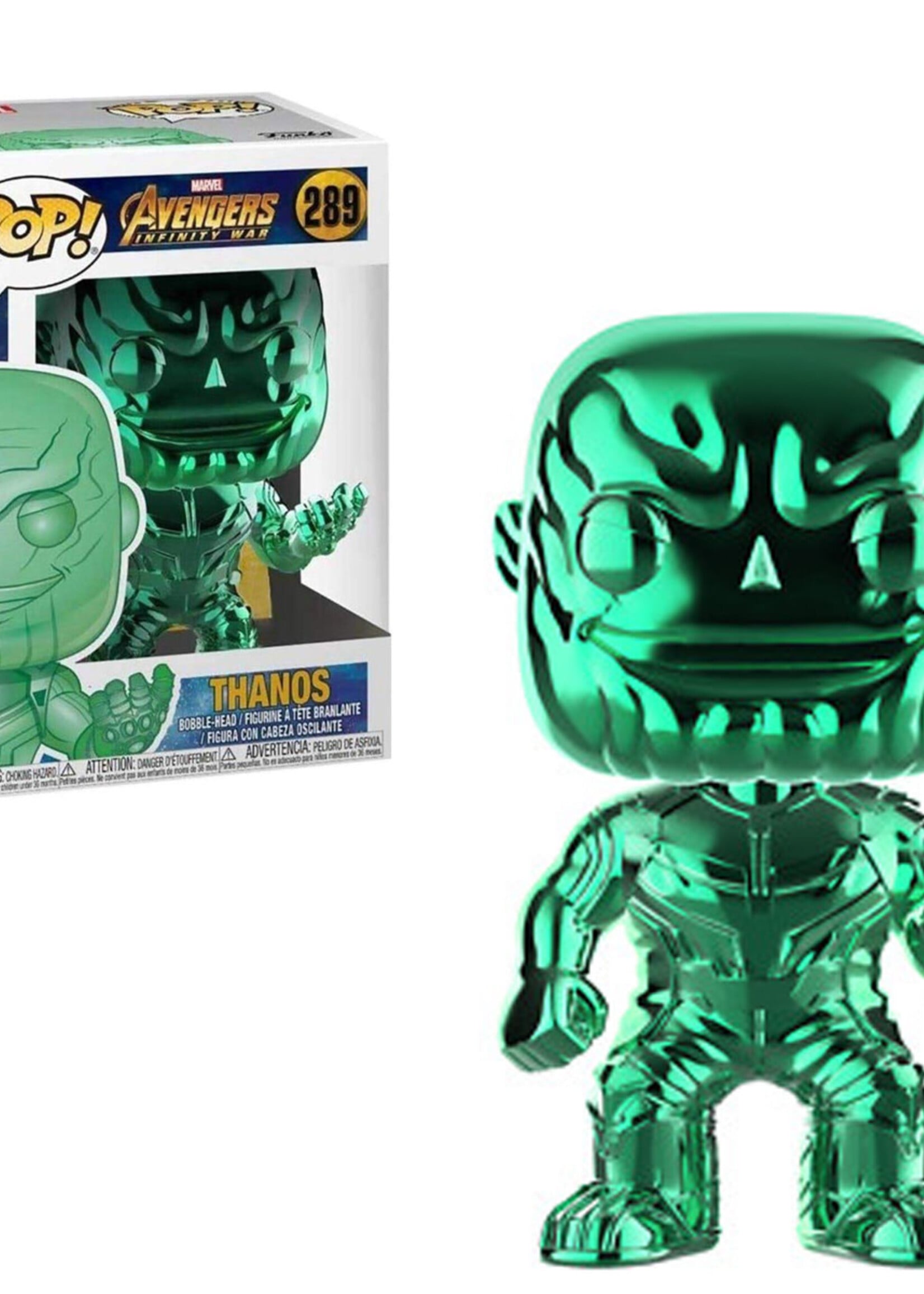 Avengers Infinity War Funko Pop N° 289 Thanos Chrome Green