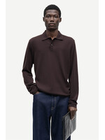 Samsøe Samsøe Sarowan Polo LS - Black Coffee
