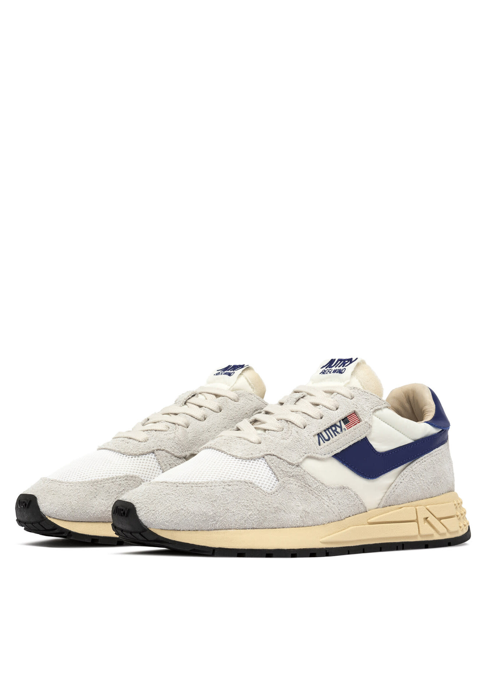 Autry Reelwind low man - Suede White / Limoges