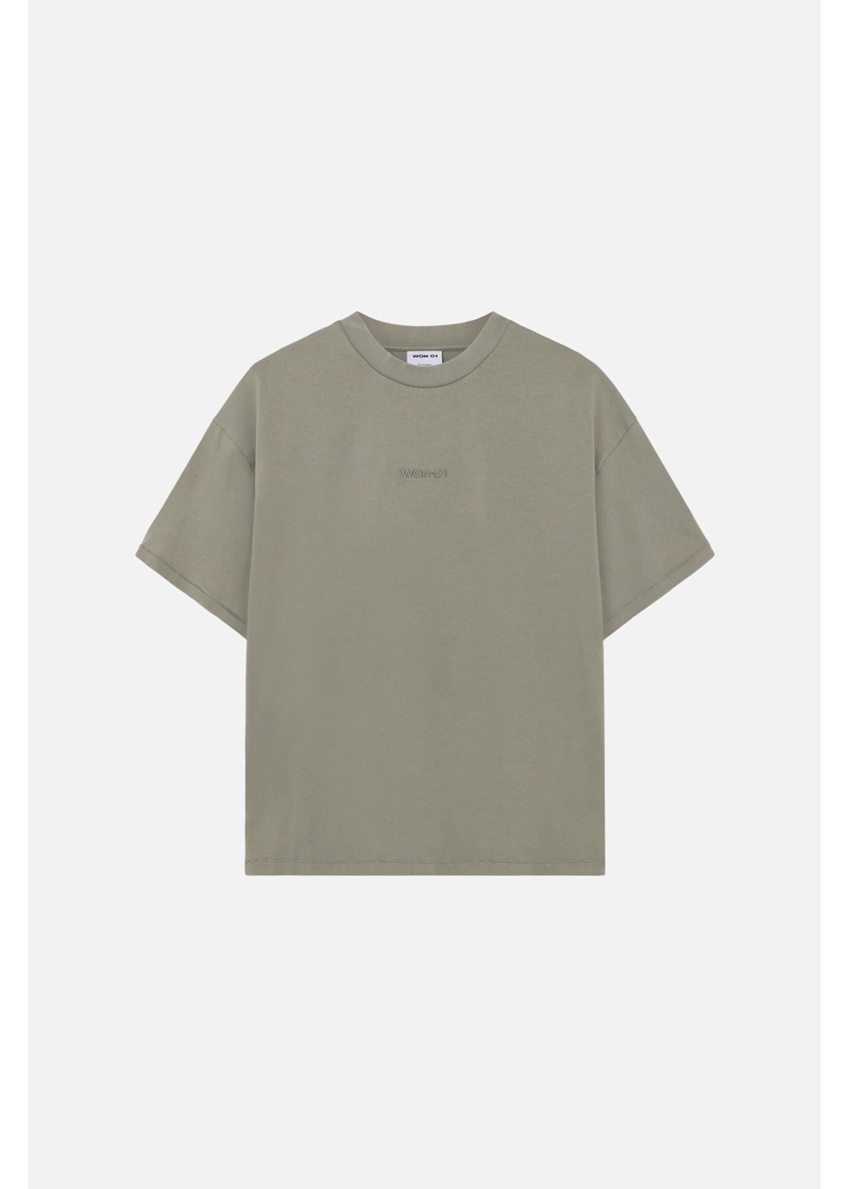 Won Hundred Won Hundred Staff Boxy Tee - Washed Vetiver