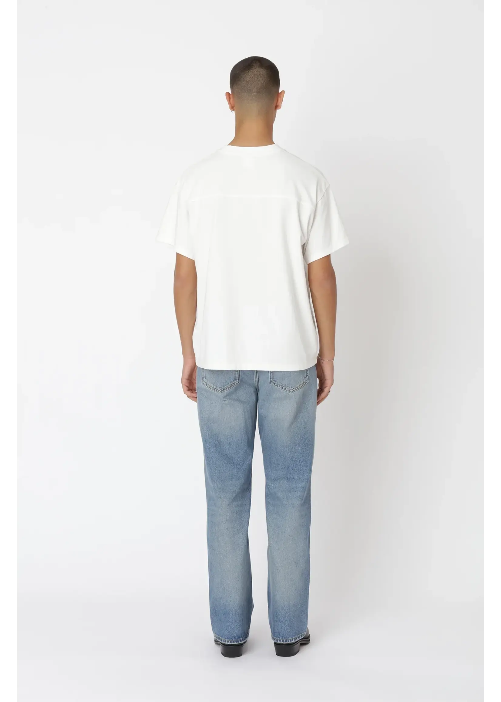 Won Hundred Won Hundred Staff Boxy Tee - Washed White
