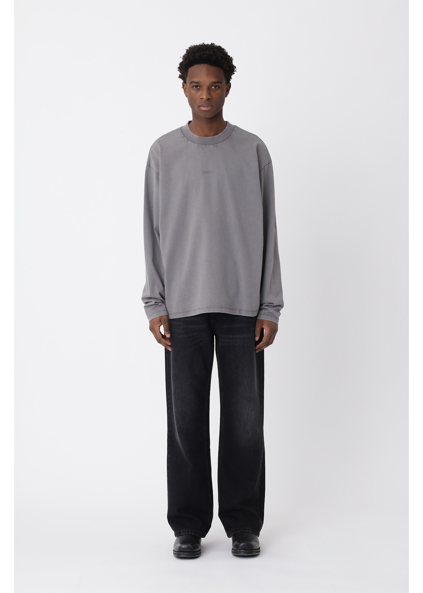 Won Hundred Won Hundred Staff Boxy LS - Washed Steel Grey