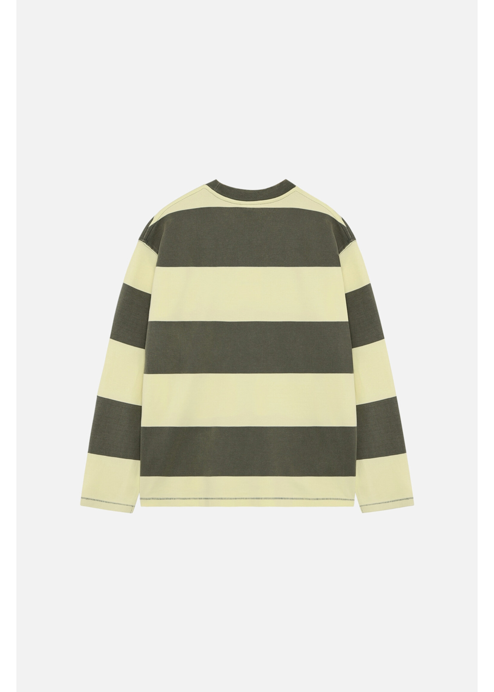Won Hundred Staff Boxy Striped LS - Beetle Green