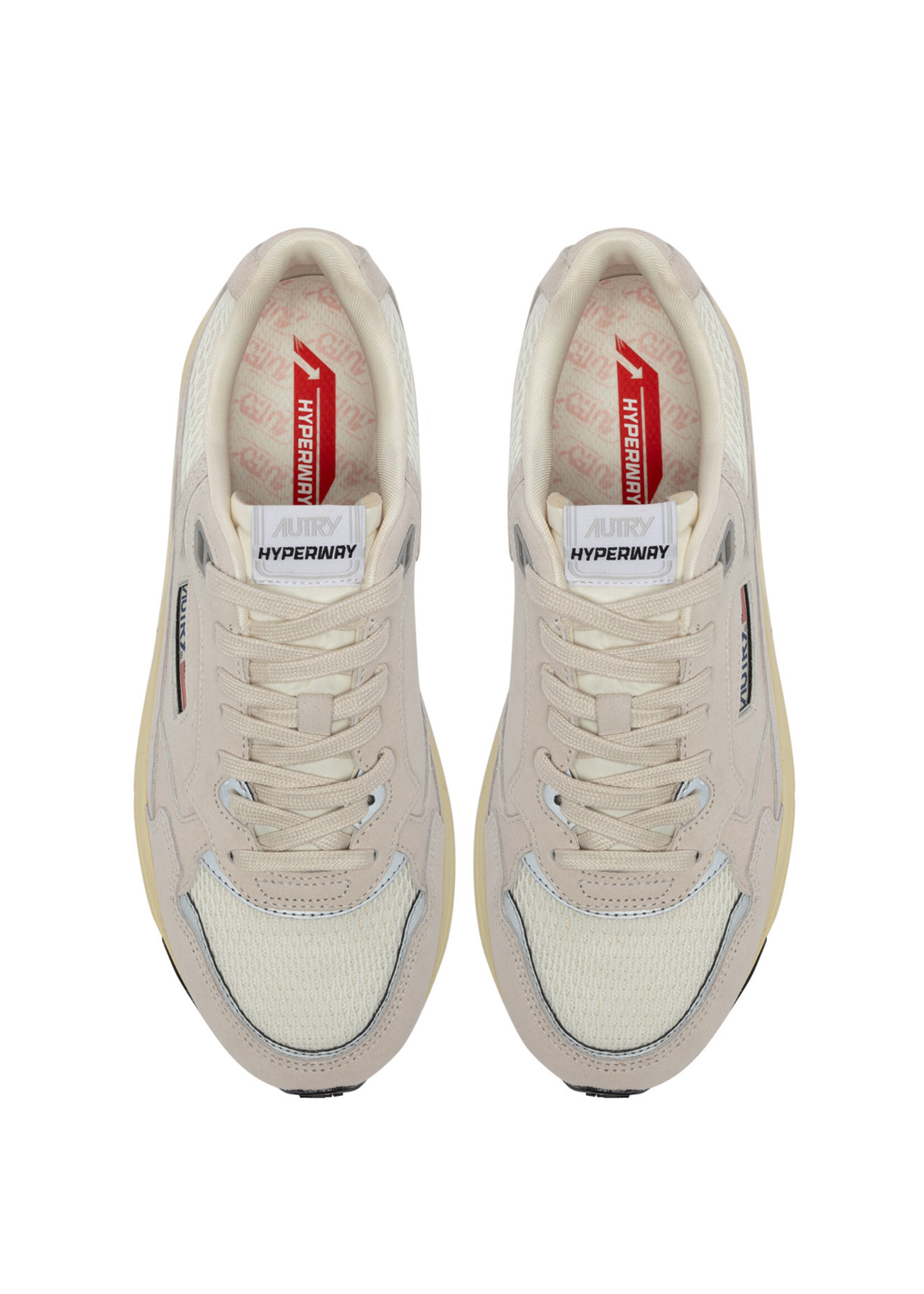 Autry Autry Hyperway Low Man - Suede Mesh White Silver