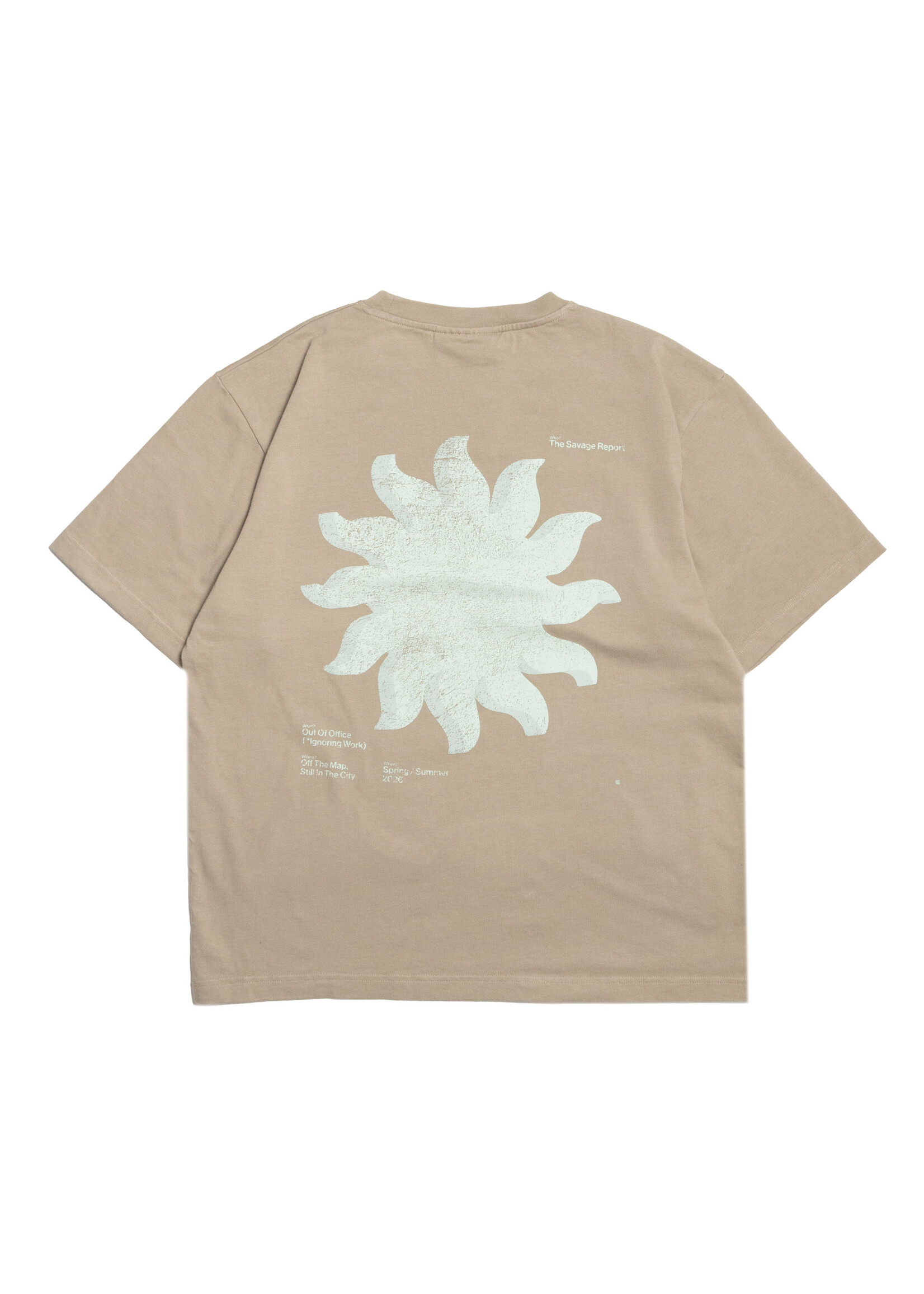 The Savage Report Sun T-Shirt - Silver Sage