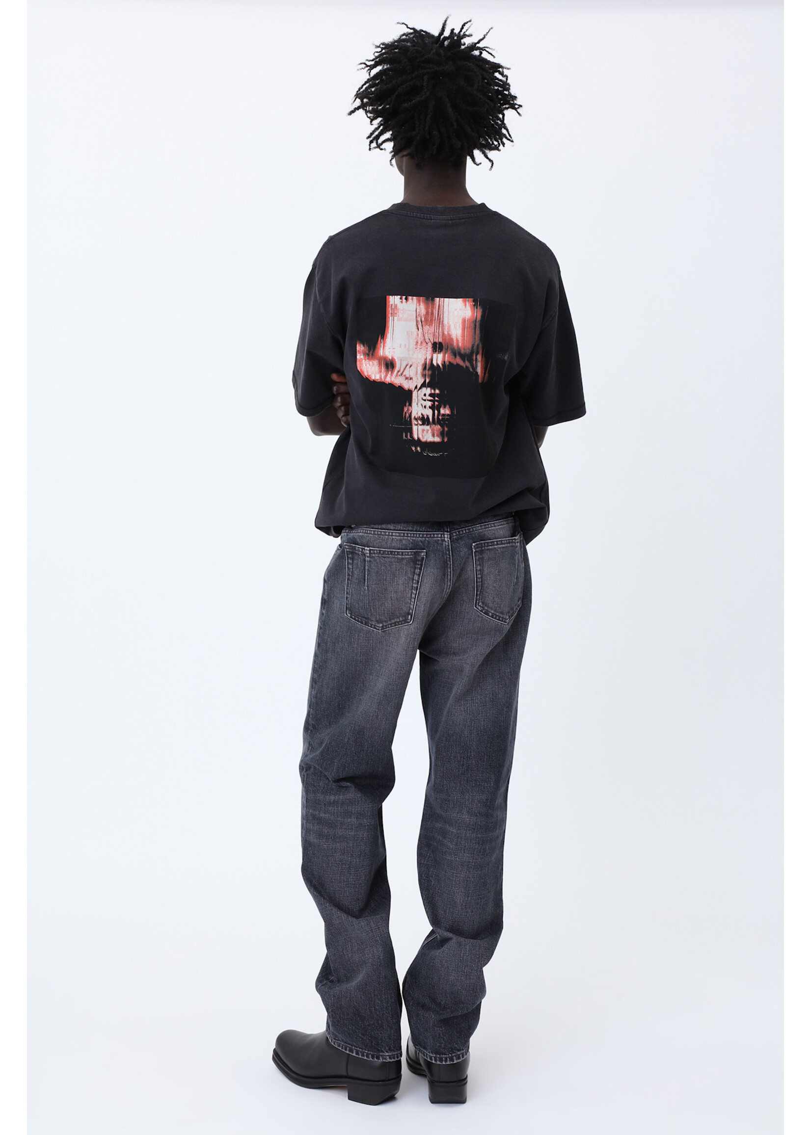Won Hundred Won Hundred LA Back Inversed Man T-Shirt - Black