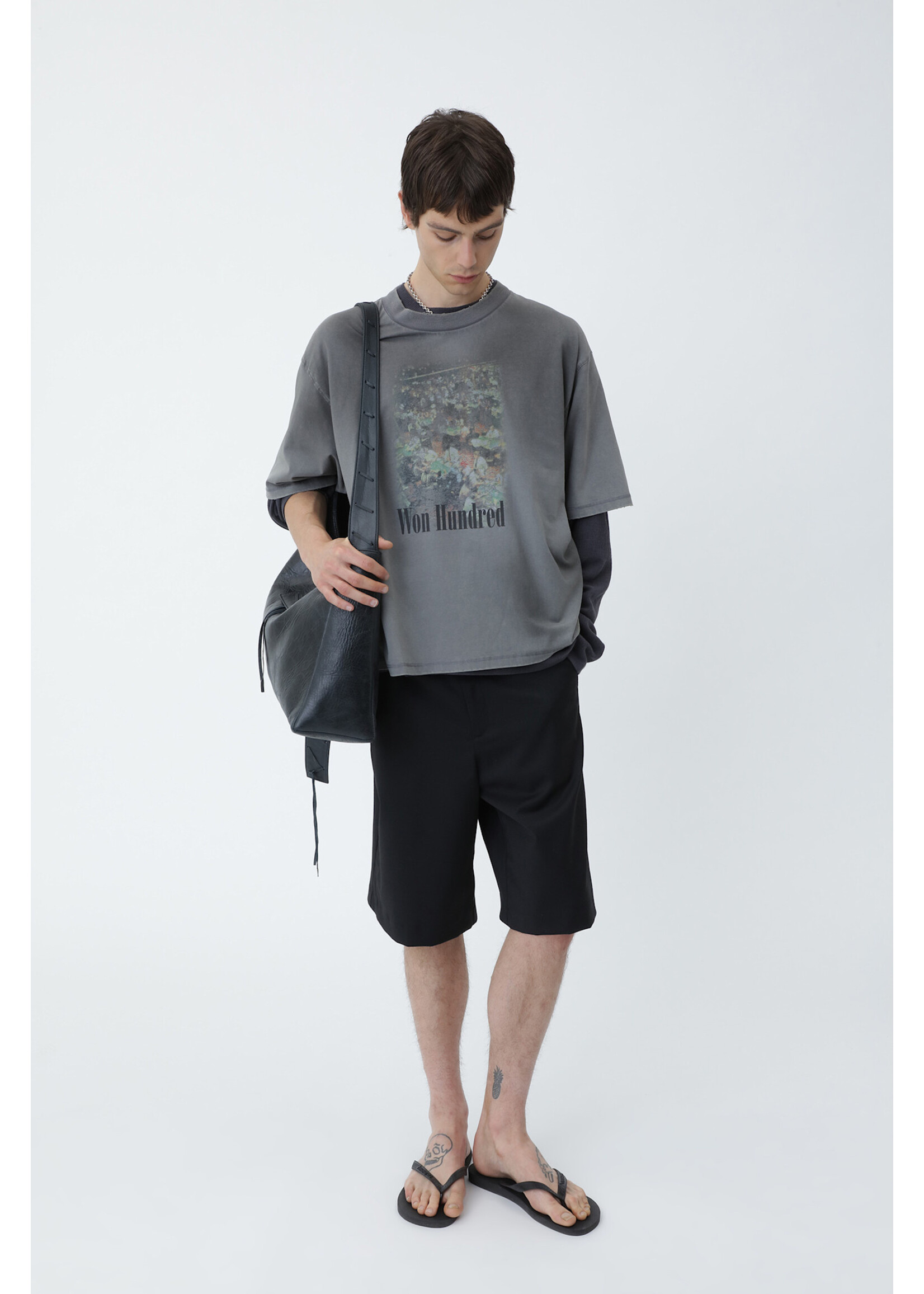 Won Hundred Won Hundred Houston Casino T-Shirt - Washed Steel Grey