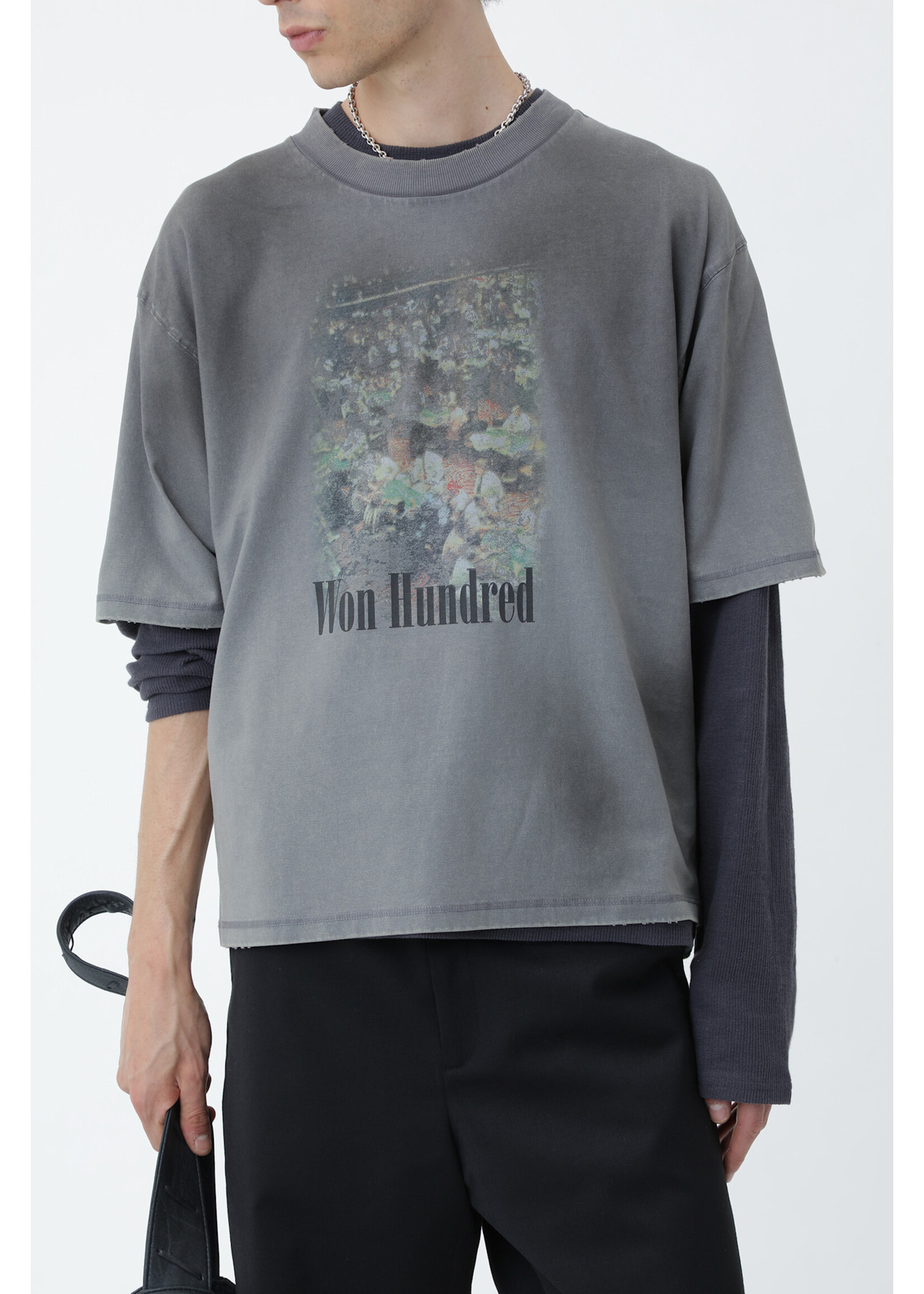 Won Hundred Won Hundred Houston Casino T-Shirt - Washed Steel Grey