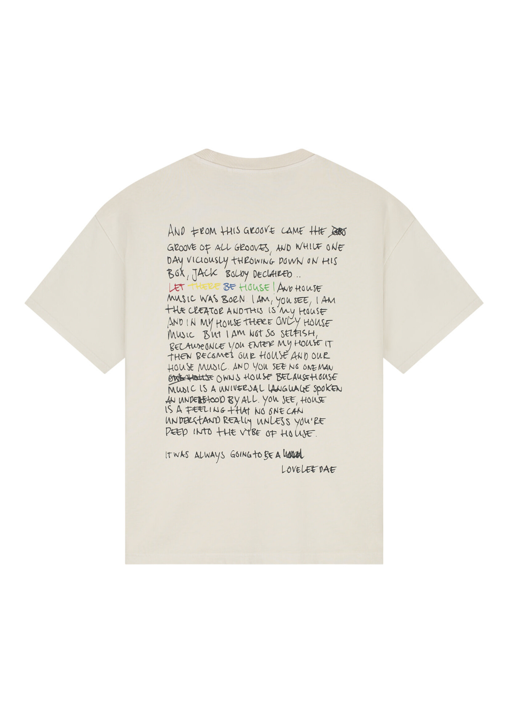 Lovelee Dae Lovelee Dae Frankie Let There Be House T-Shirt - Vintage White