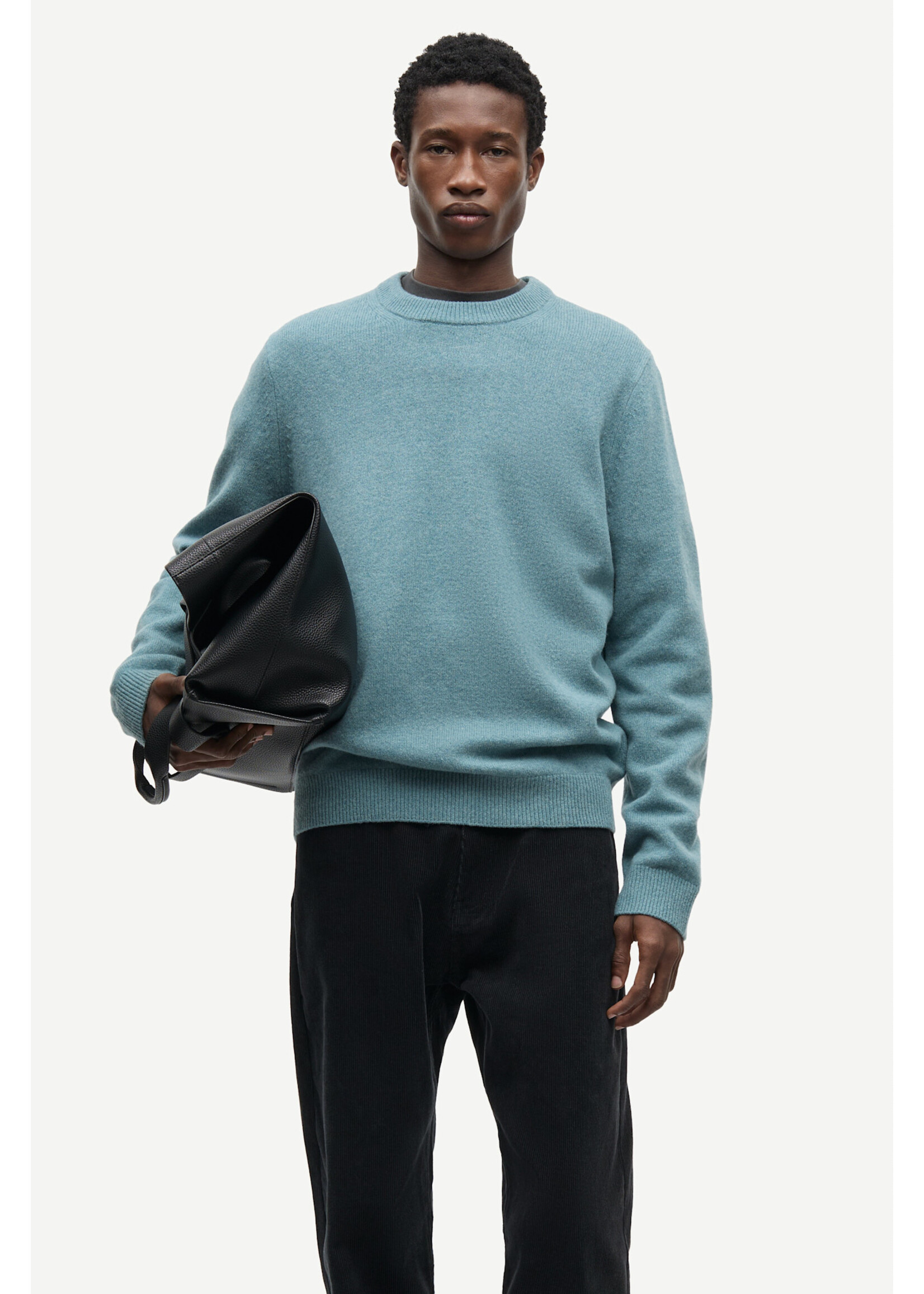 Samsøe Samsøe Samsoe Samsoe Isak Knit Sweater - Stormy Sea