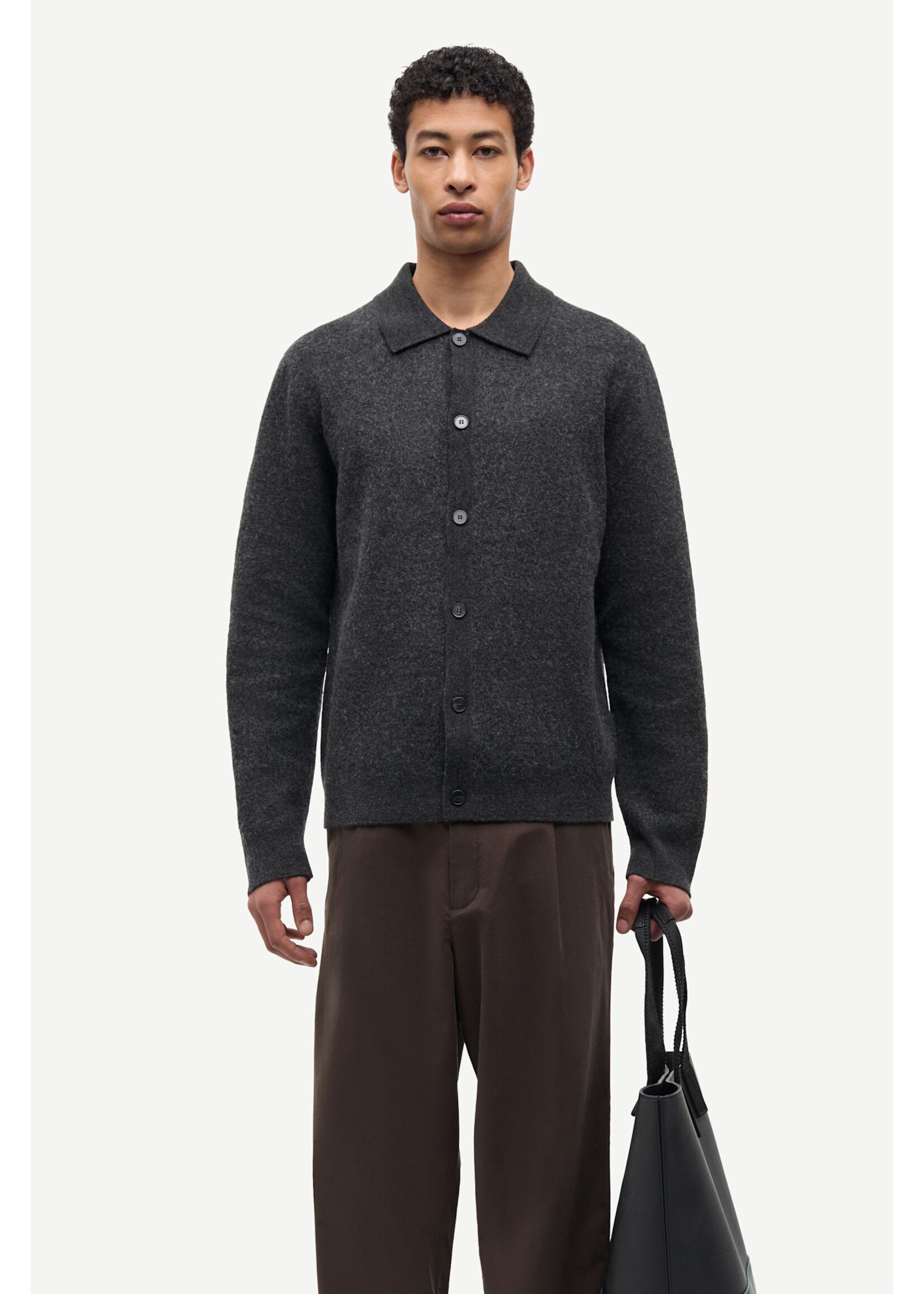 Samsøe Samsøe Samsoe Samsoe Sarichard Cardigan - Dark Grey Melange