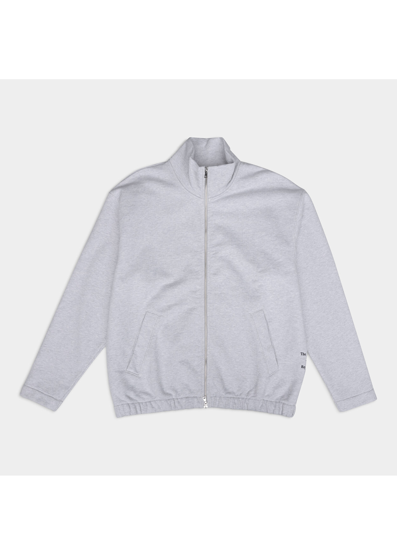 The Savage Report The Savage Report Zip Up Sweater - Light Grey Melange