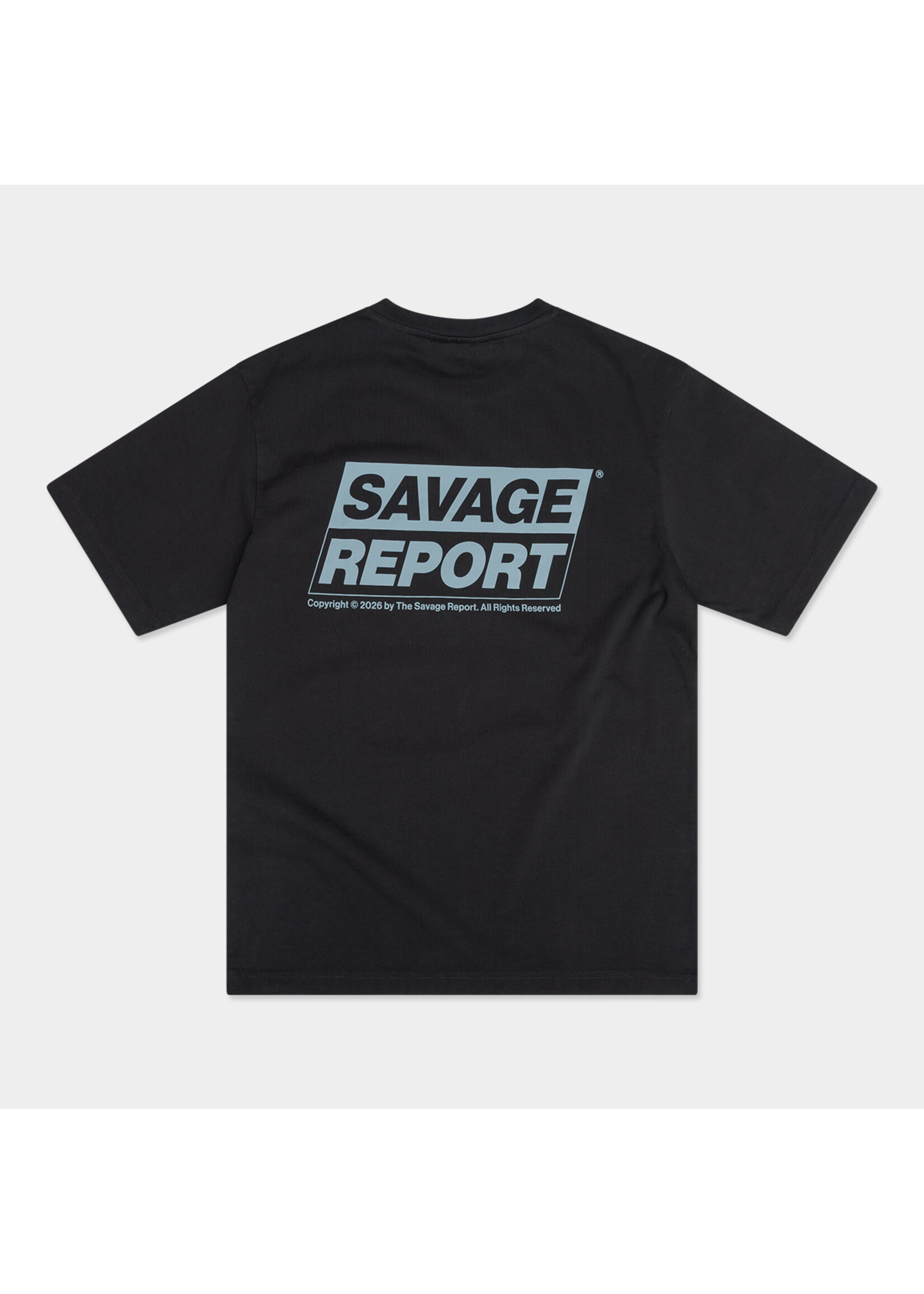 The Savage Report The Savage Report Block Tee - Charcoal