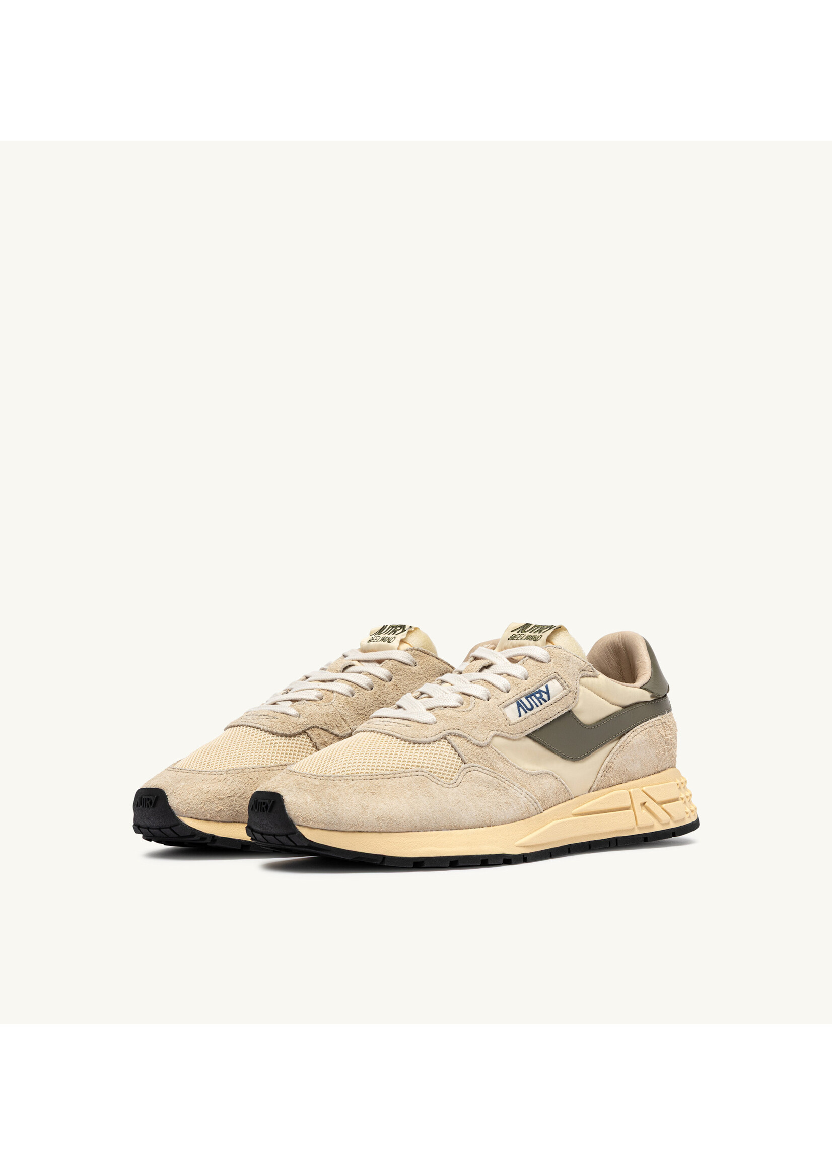 Autry Autry Reelwind low Man - Suede / Net / Ecru / Cov Green