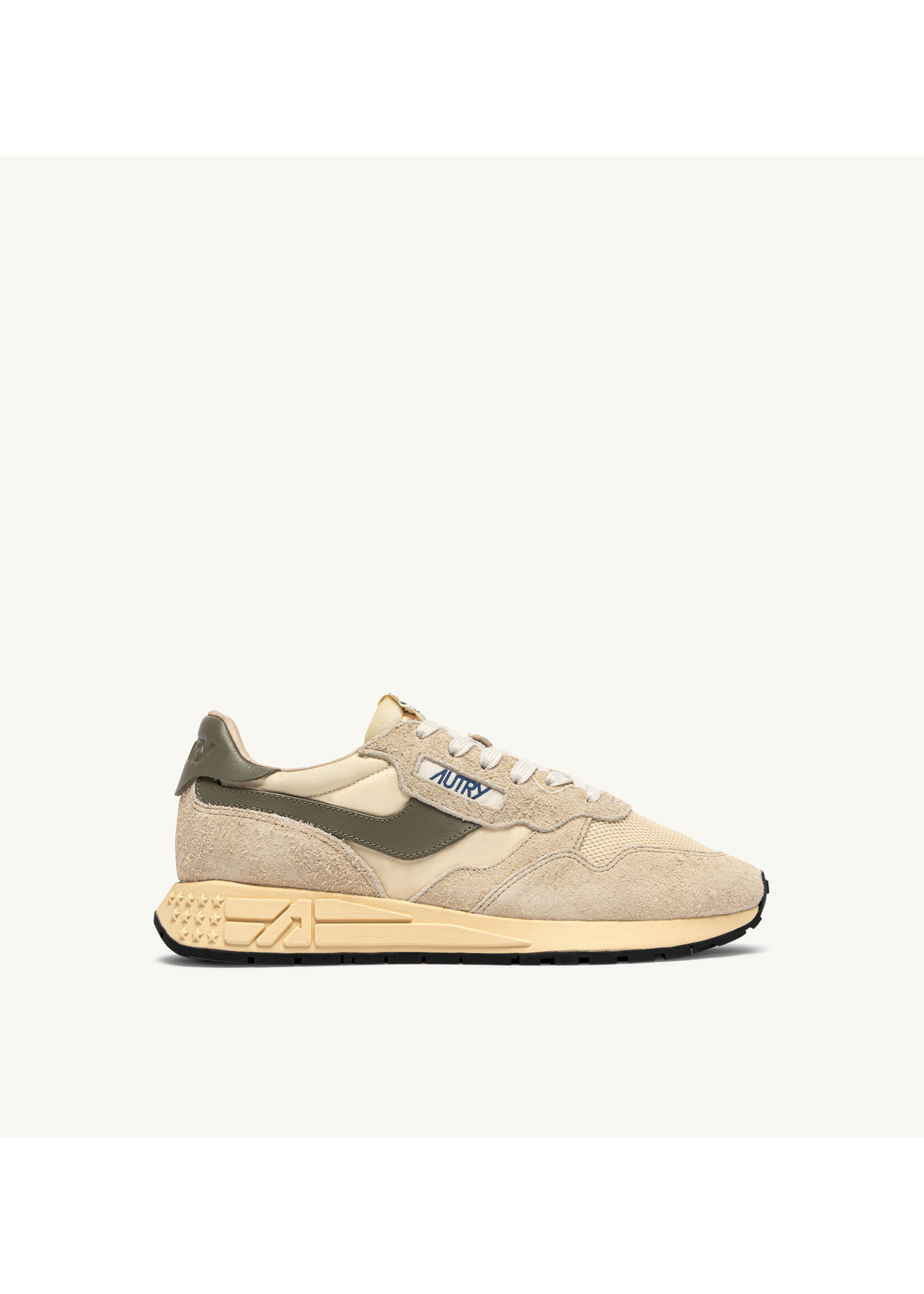 Autry Autry Reelwind low Man - Suede / Net / Ecru / Cov Green