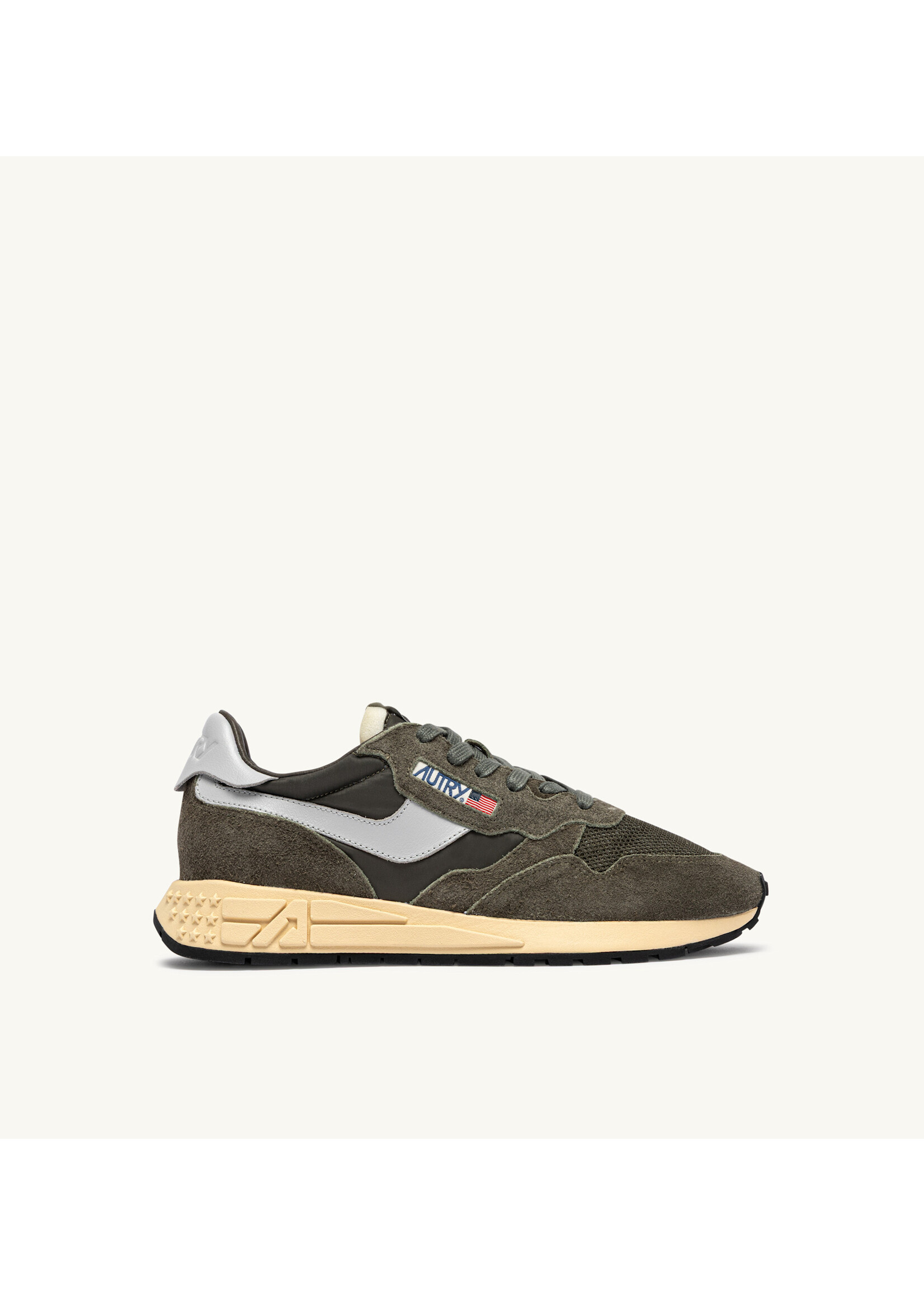 Autry Autry Reelwind low man - Suede / Net / Olive / Harbmist