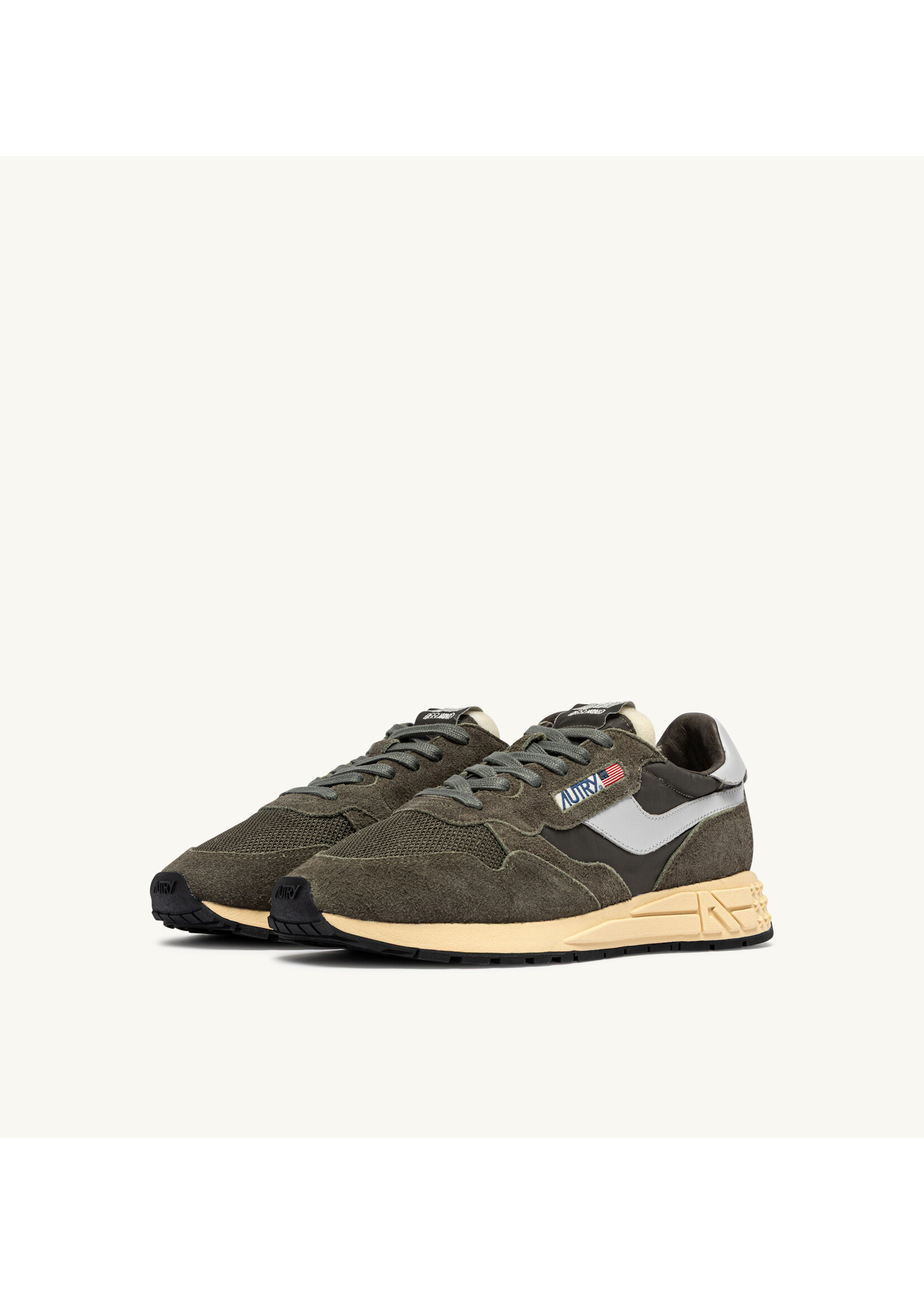 Autry Autry Reelwind low man - Suede / Net / Olive / Harbmist
