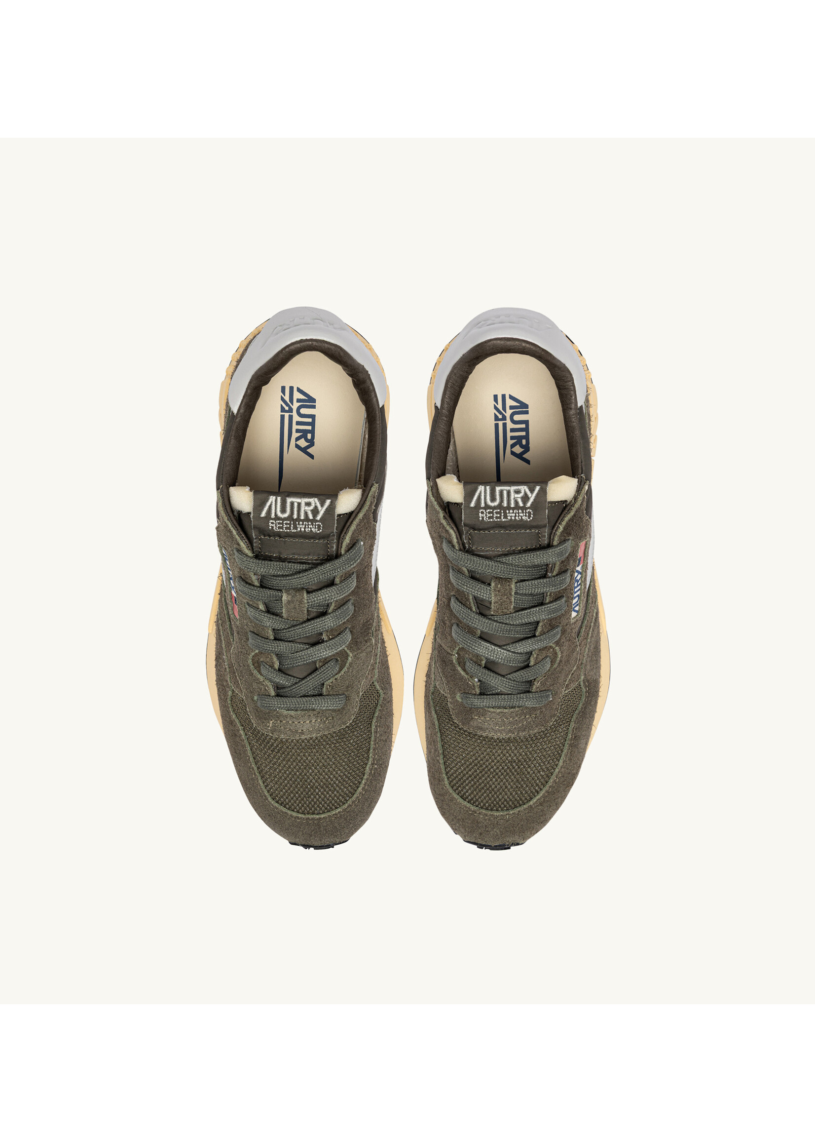 Autry Autry Reelwind low man - Suede / Net / Olive / Harbmist