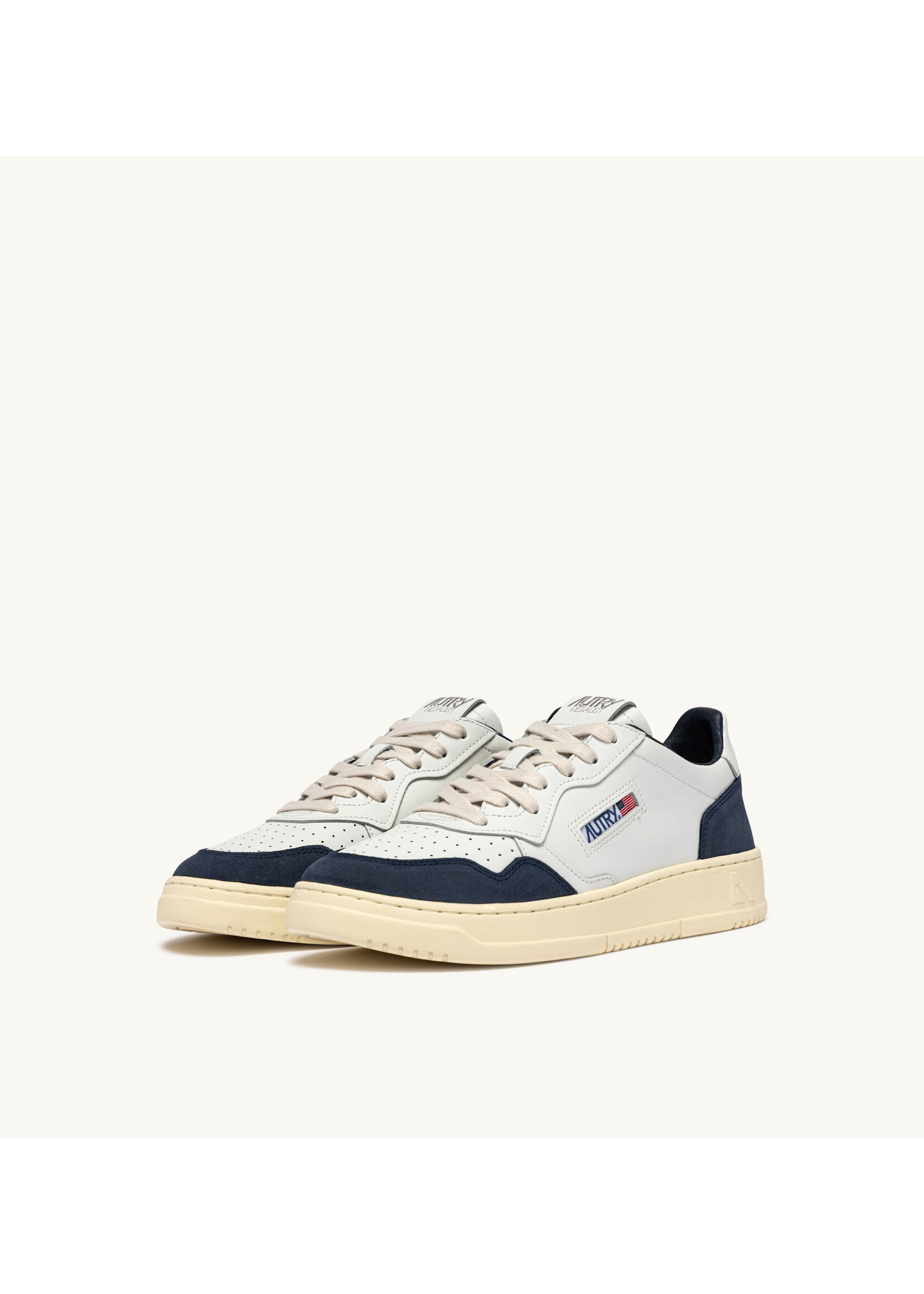 Autry Autry Medalist Low Man - Soflea / Suede White / Denim