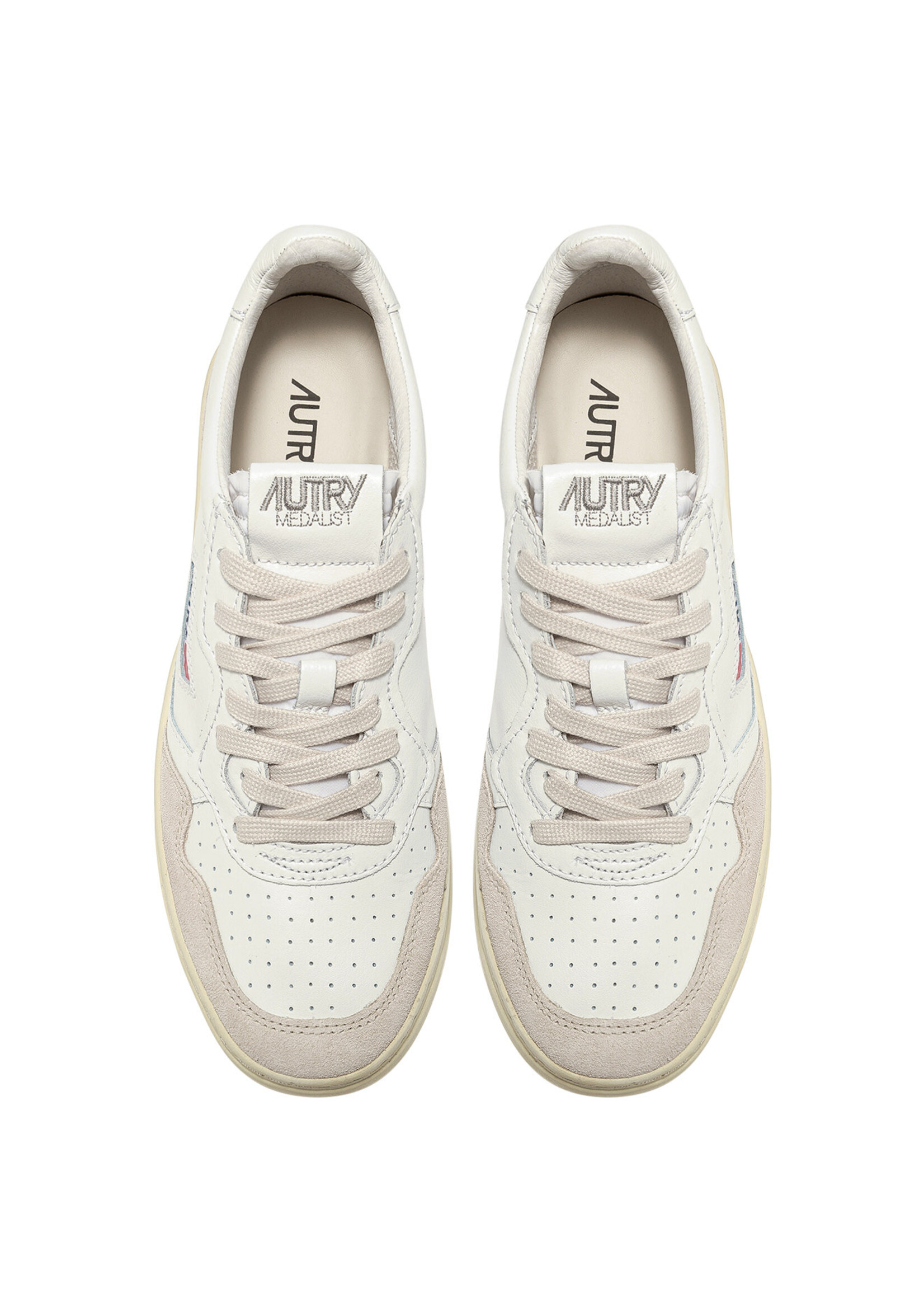 Autry Autry Medalist low man - Leather / Suede White